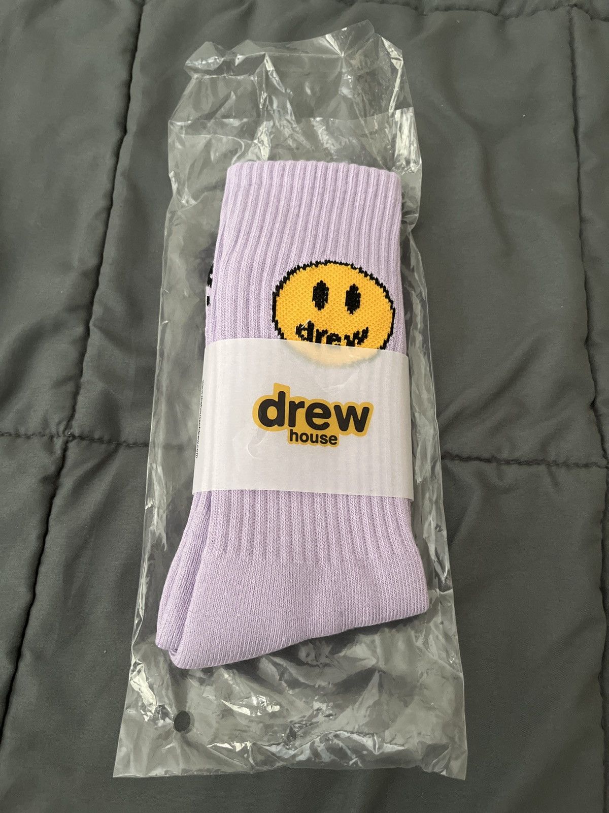 Drew House × Justin Bieber Drew House Mascot Socks - Lavender Size ONE SIZE - 1 Thumbnail