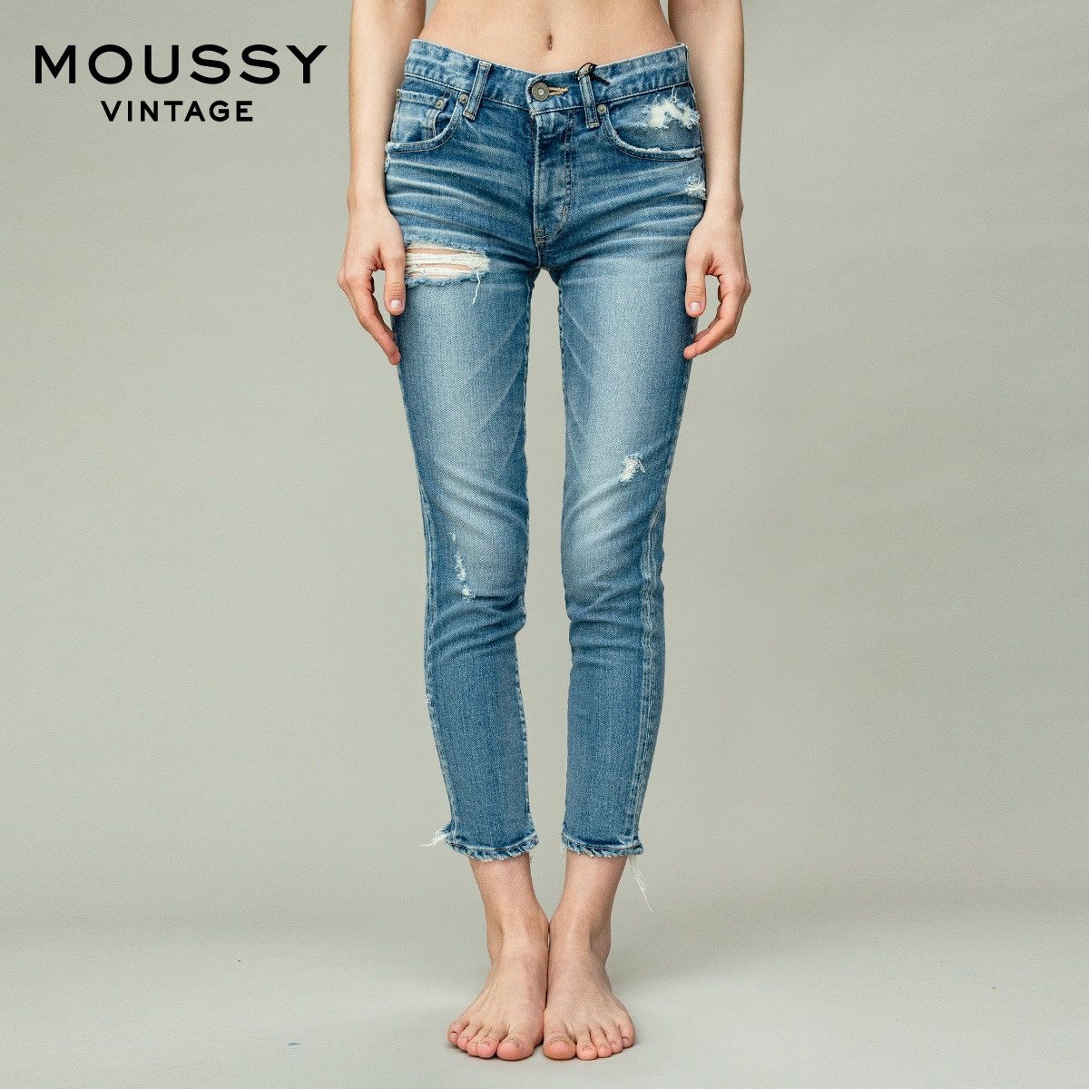 Japanese Brand Moussy Vintage Distressed Blue Jeans Size 27" / US 4 / IT 40 - 1 Preview