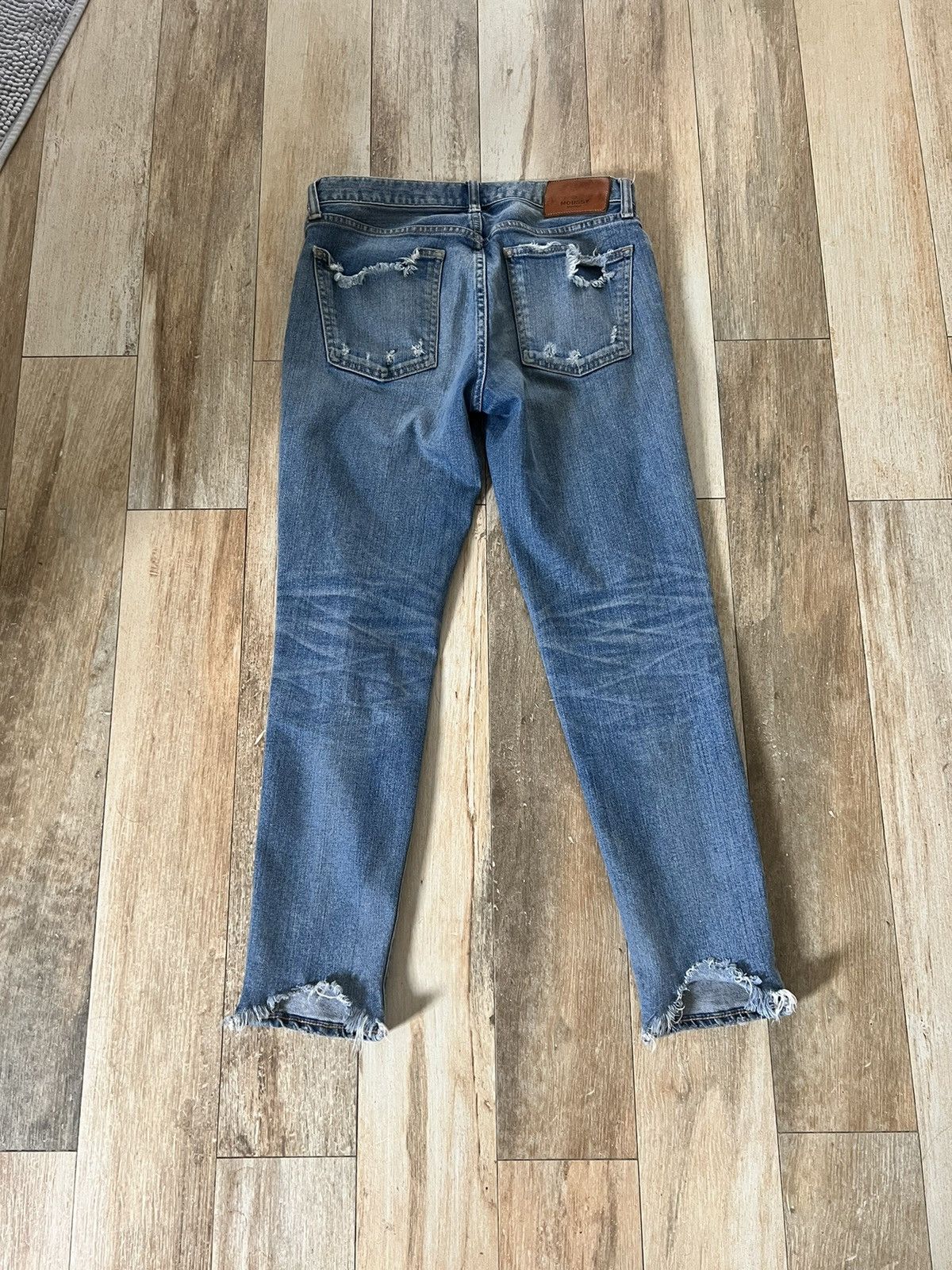 Japanese Brand Moussy Vintage Distressed Blue Jeans Size 27" / US 4 / IT 40 - 5 Thumbnail