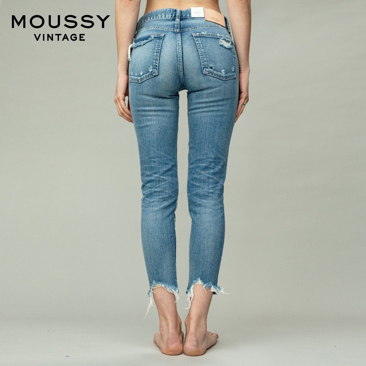 Japanese Brand Moussy Vintage Distressed Blue Jeans Size 27" / US 4 / IT 40 - 3 Thumbnail