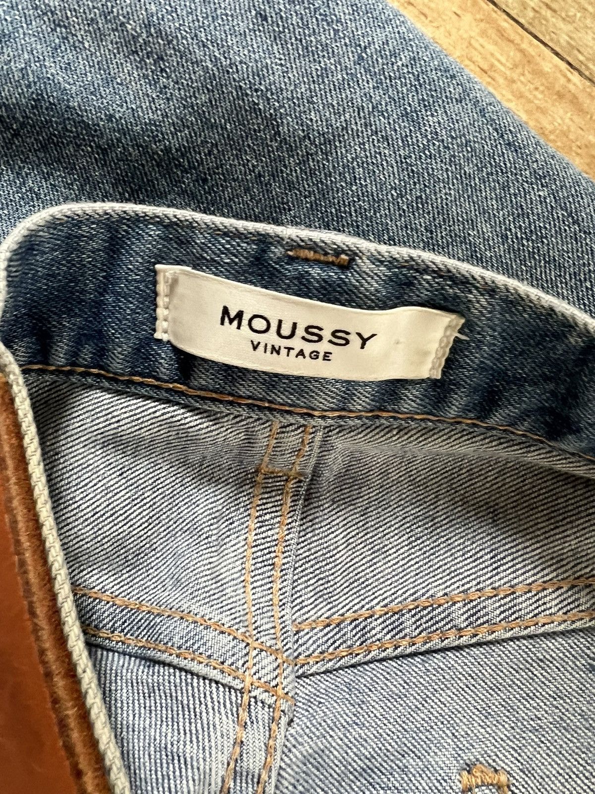 Japanese Brand Moussy Vintage Distressed Blue Jeans Size 27" / US 4 / IT 40 - 7 Thumbnail