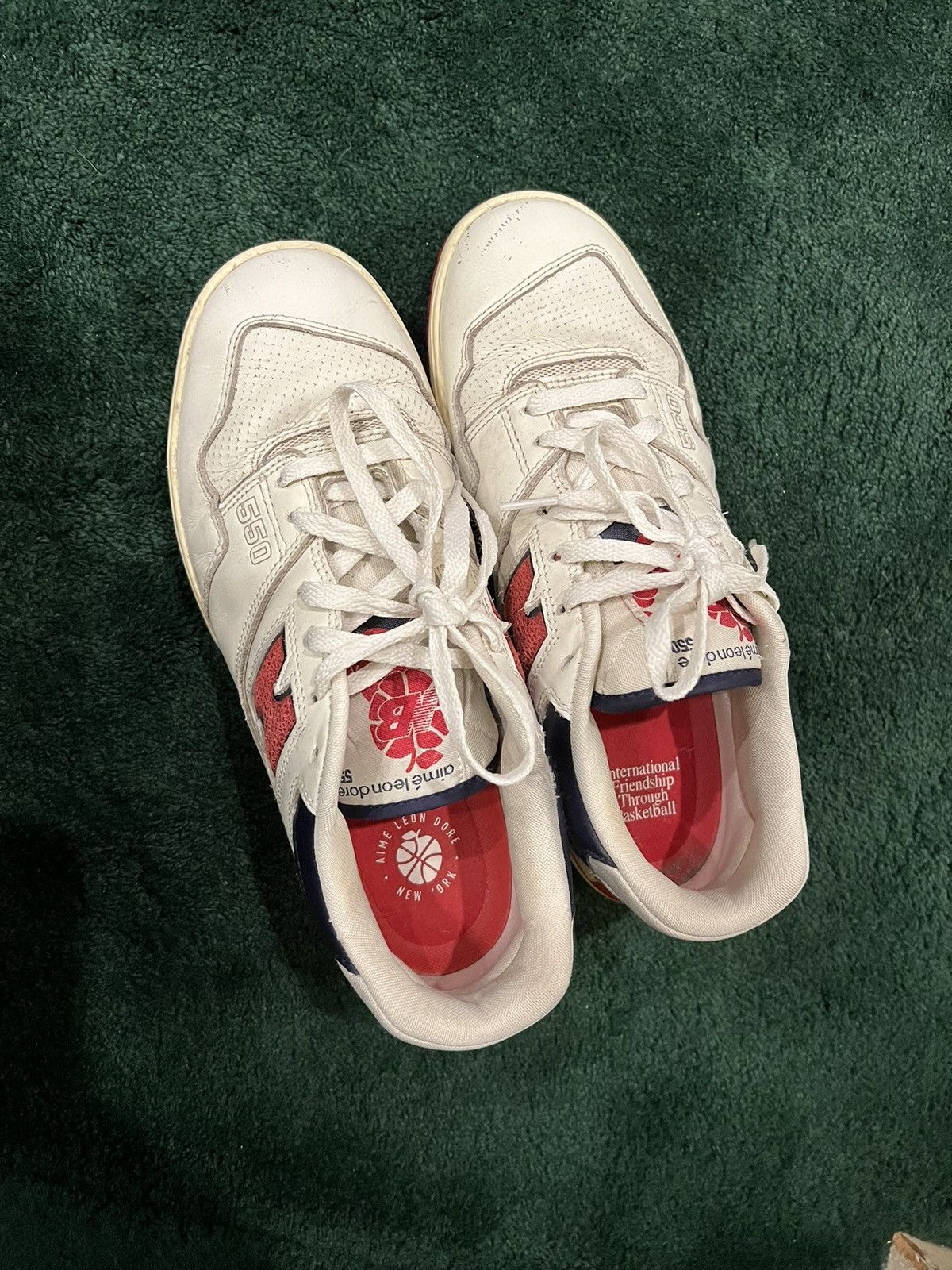 Aime Leon Dore × New Balance New Balance 550 Aime Leon Dore White Navy Red Size US 9.5 / EU 42-43 - 5 Thumbnail