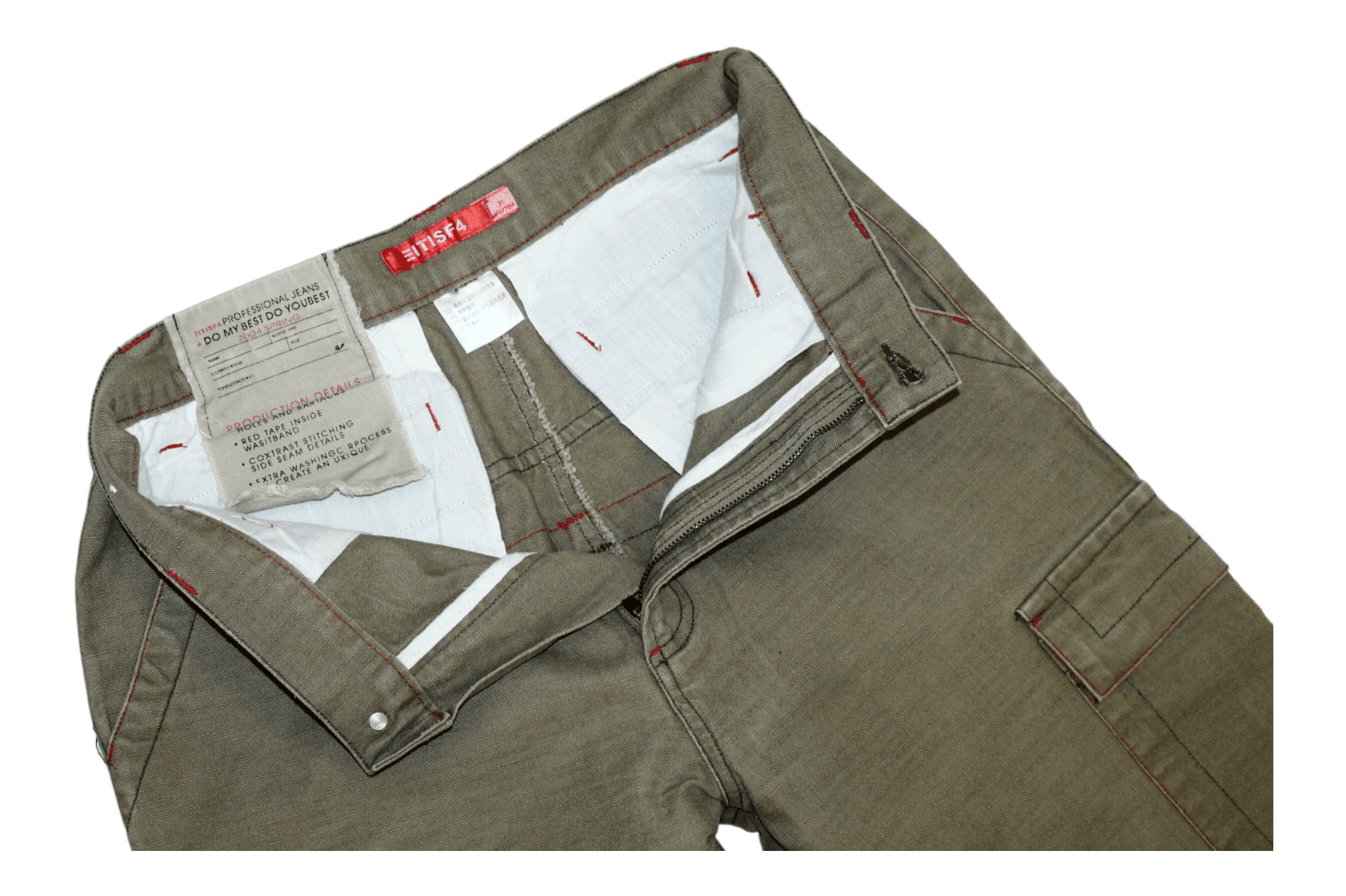 Japanese Brand Y2K🔥 EITISF4 Spring'04 Blood Type utility cargo pants Size US 31 - 2 Thumbnail