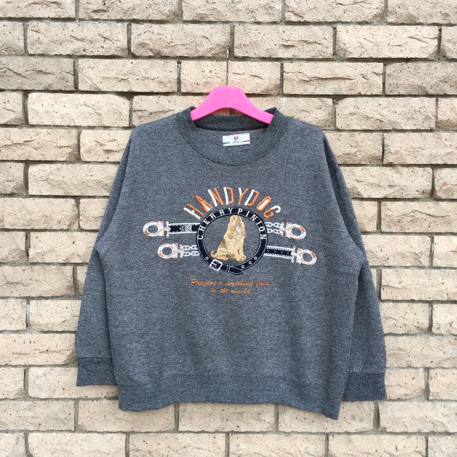 LA CIFONELLI sweatshirt spell out embroidered big design