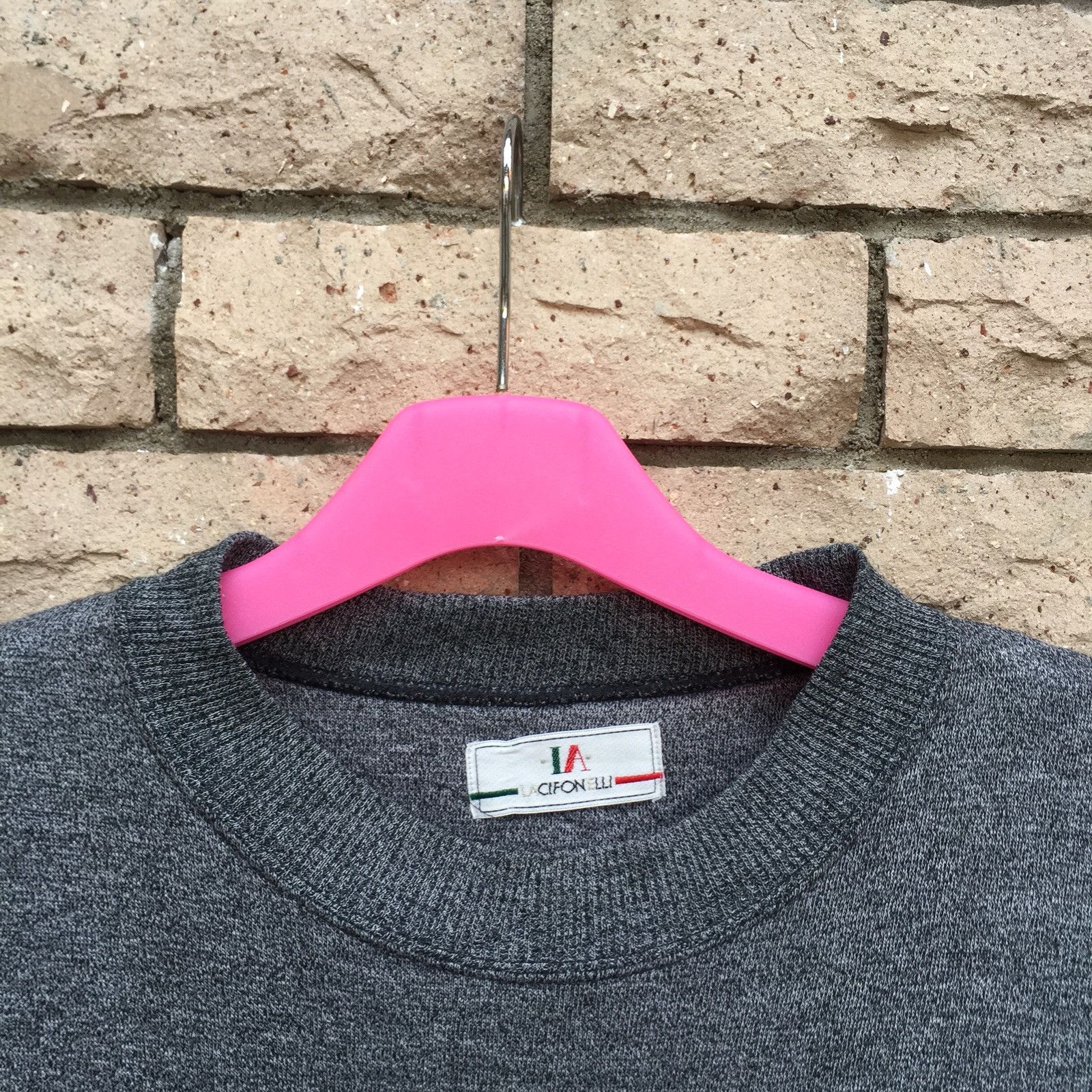 LA CIFONELLI sweatshirt spell out embroidered big design