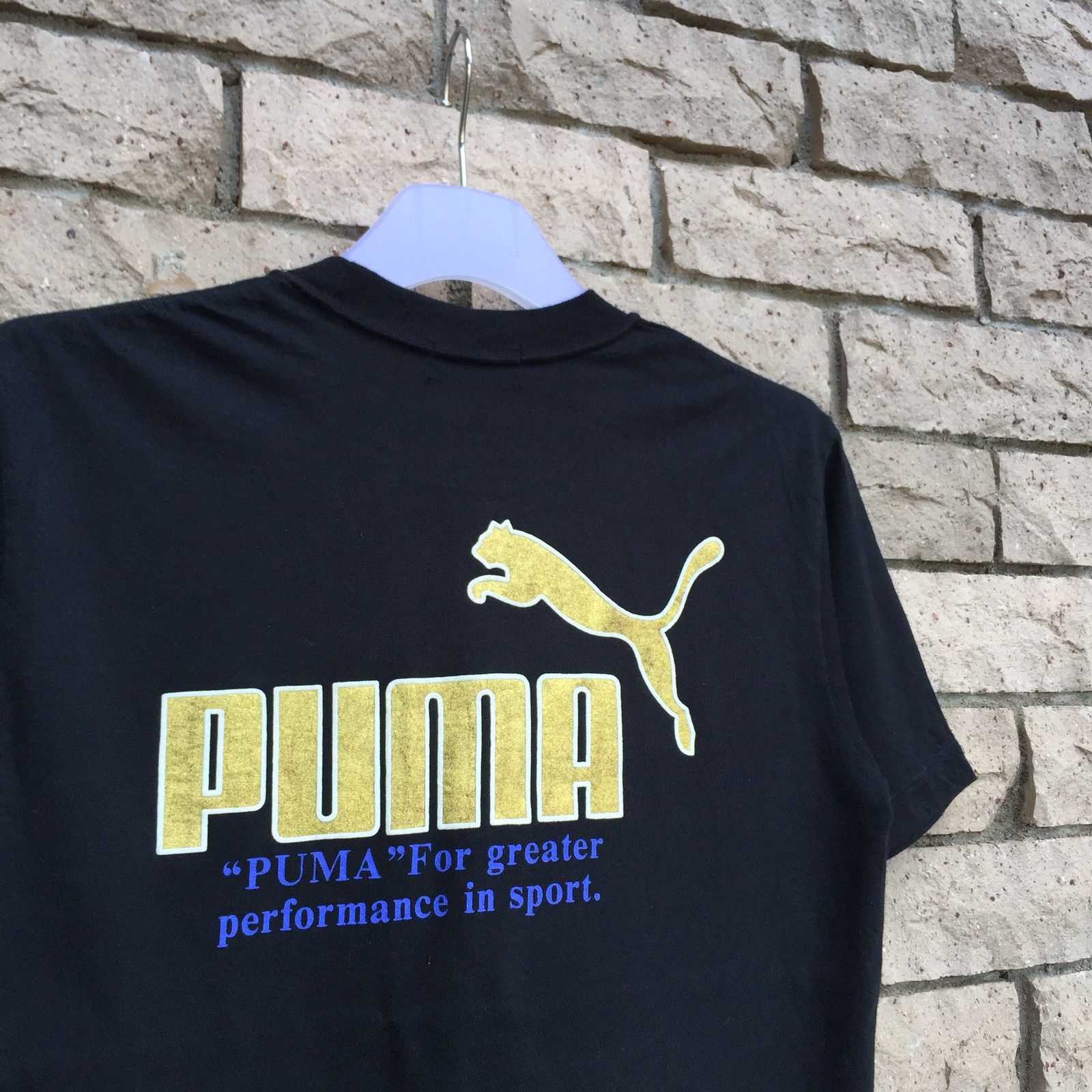 Puma × Vintage Vintage PUMA t shirt spell out big logo.. puma by jaspo.. Size US S / EU 44-46 / 1 - 3 Thumbnail