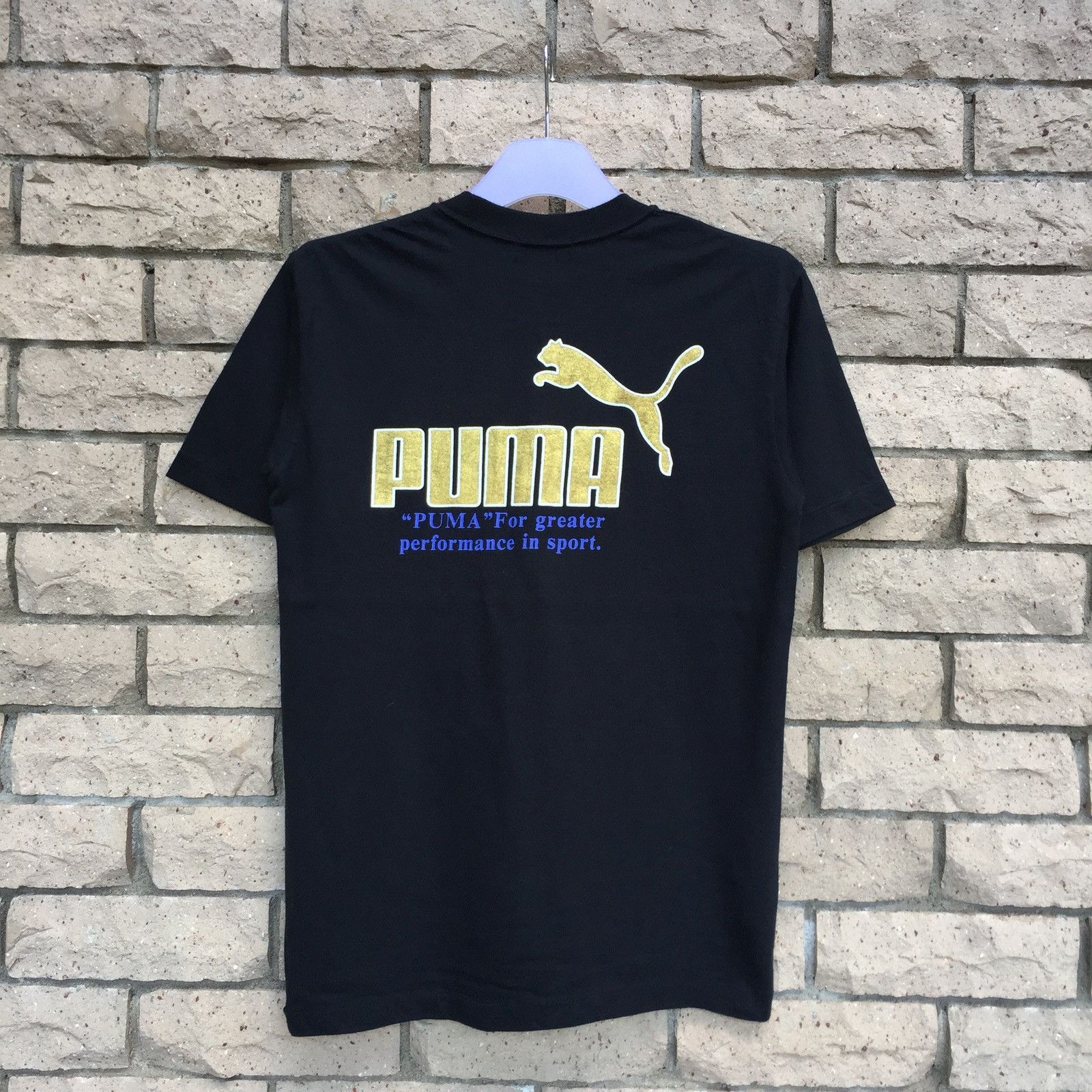 Puma × Vintage Vintage PUMA t shirt spell out big logo.. puma by jaspo.. Size US S / EU 44-46 / 1 - 1 Thumbnail