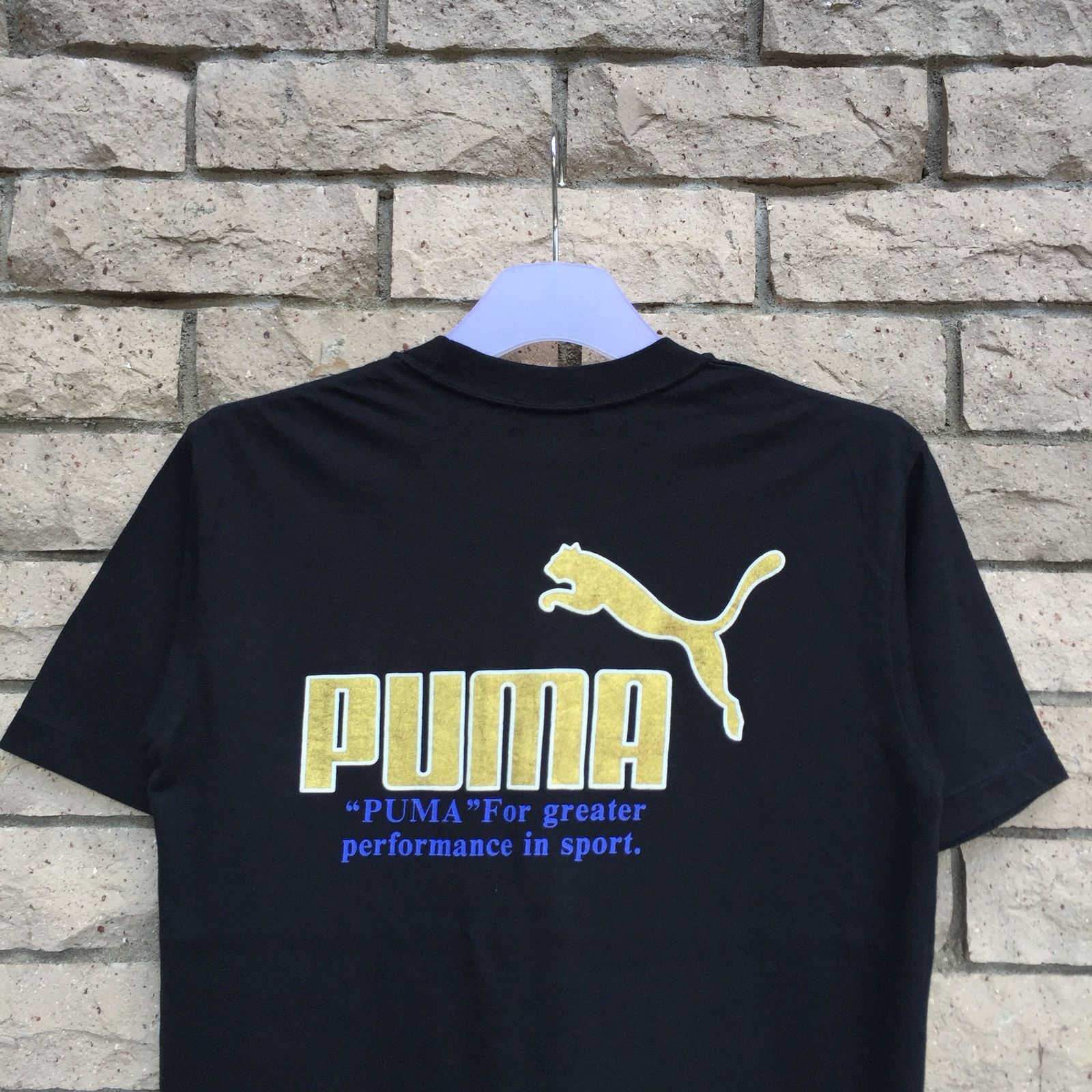 Puma × Vintage Vintage PUMA t shirt spell out big logo.. puma by jaspo.. Size US S / EU 44-46 / 1 - 2 Thumbnail