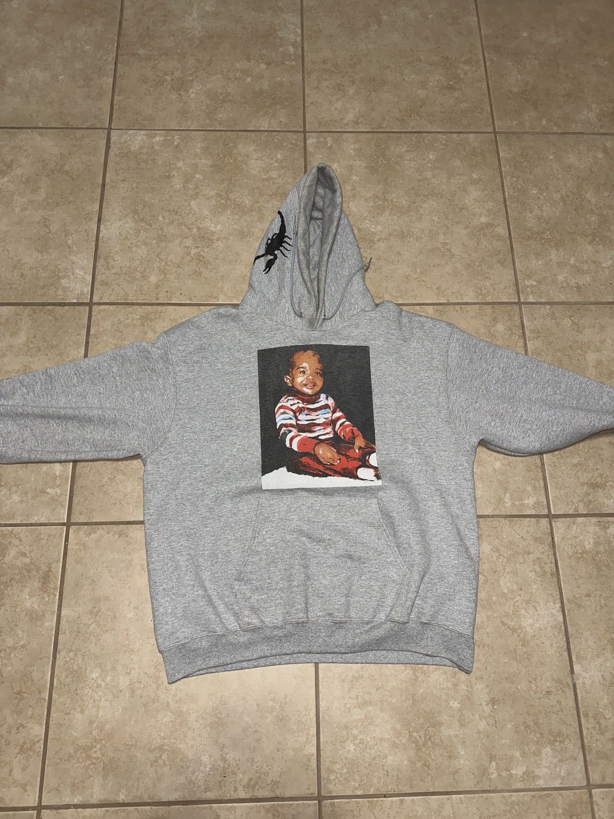 image of Champion Benny The Butcher “Tana Talk 3” Hoodie Gxfr 2018 in Grey, Men's (Size XL)