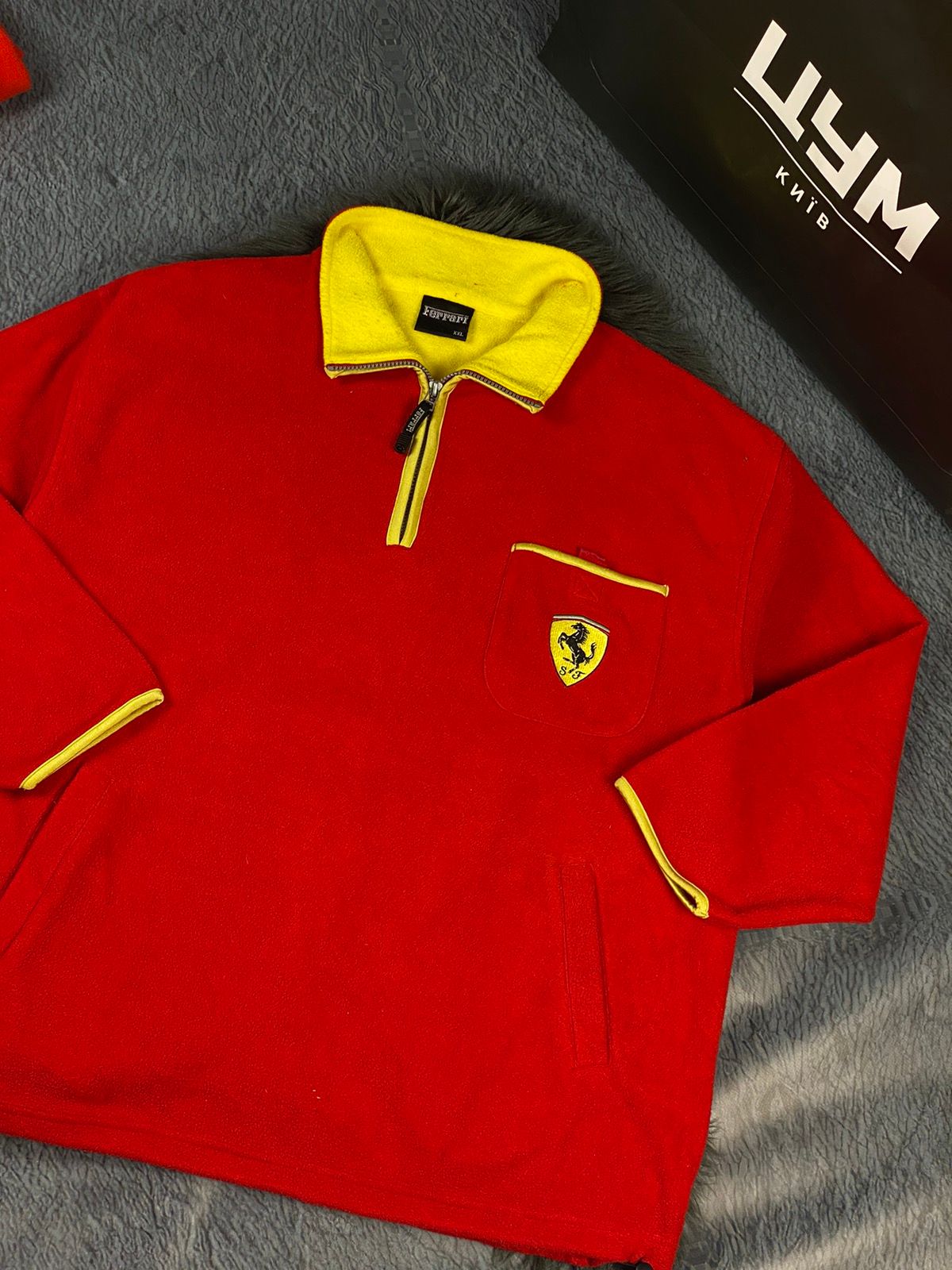 Pre-owned Ferrari X Racing Ferrari Fleece Racing F1 90's In Red/yellow
