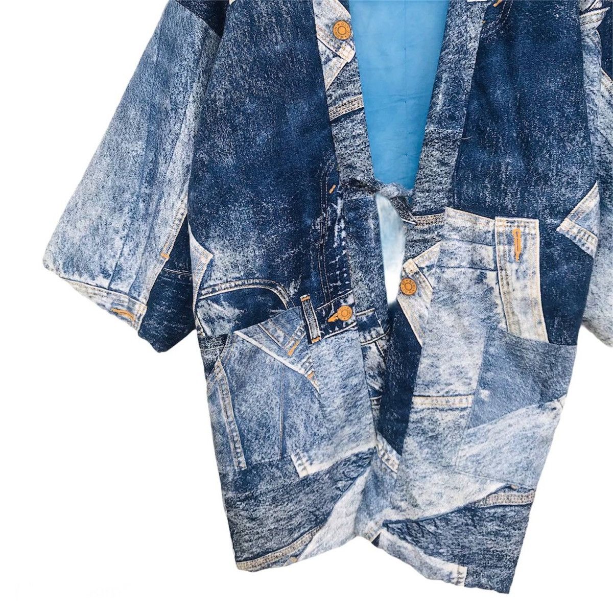 Japanese Brand Vintage James Dean Kimono Denime style patchwork design Size US L / EU 52-54 / 3 - 6 Thumbnail