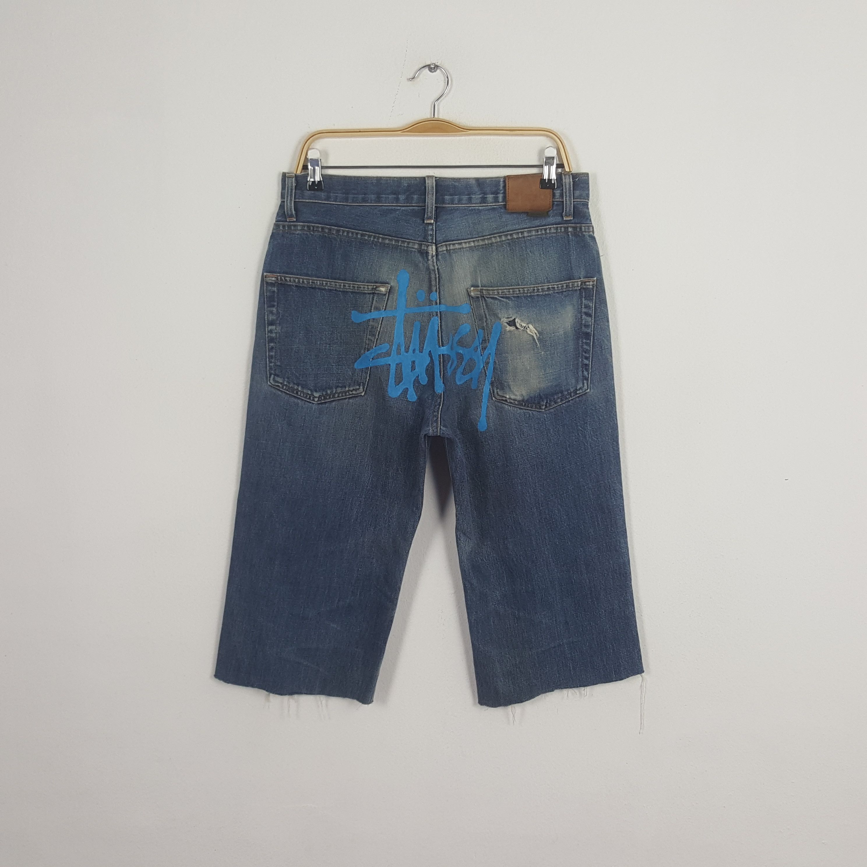 Vintage Stussy Streetwear Short Denim Jeans