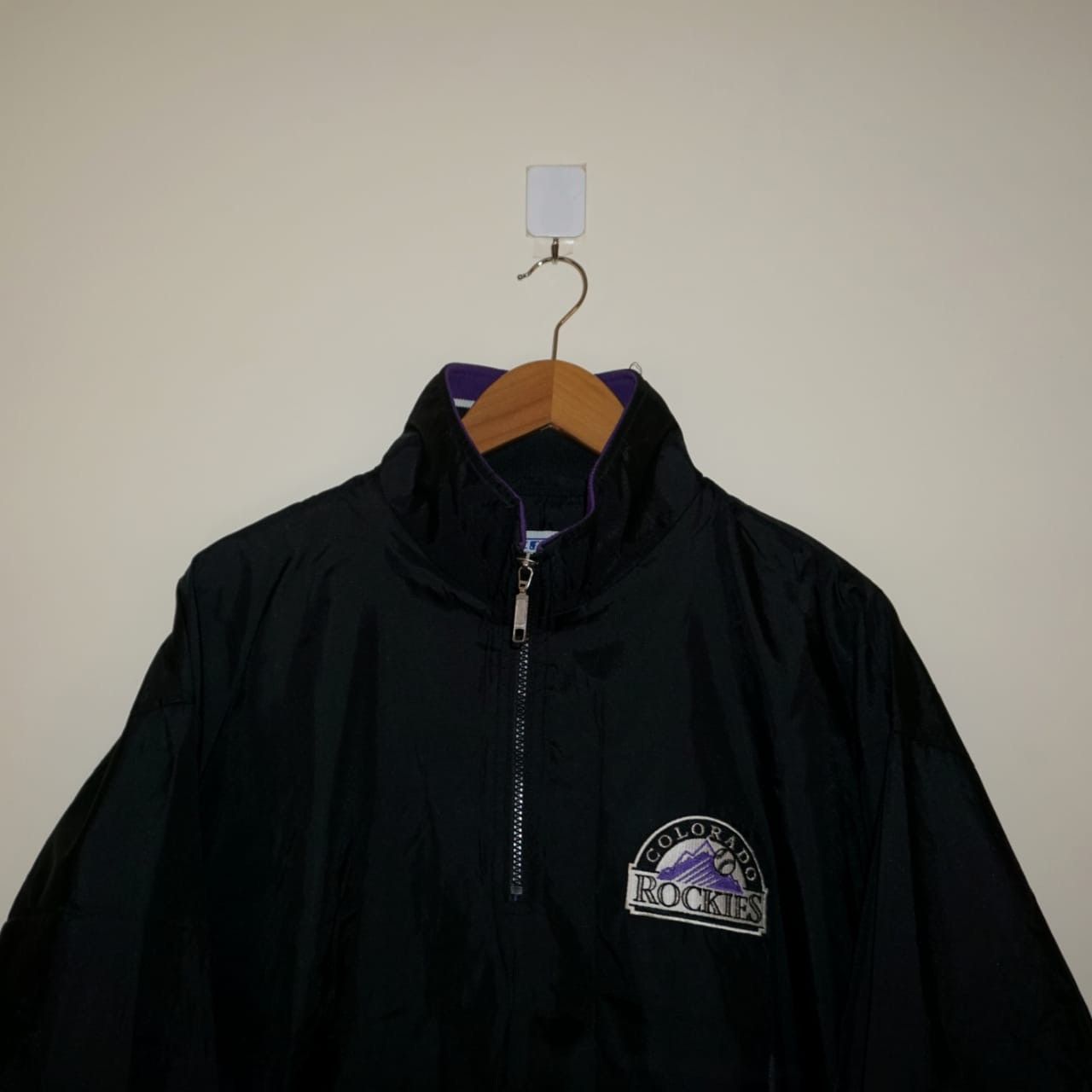 MLB Jacket Colorado Rockies Canvas pro player Vtg 90s Size US L / EU 52-54 / 3 - 6 Thumbnail