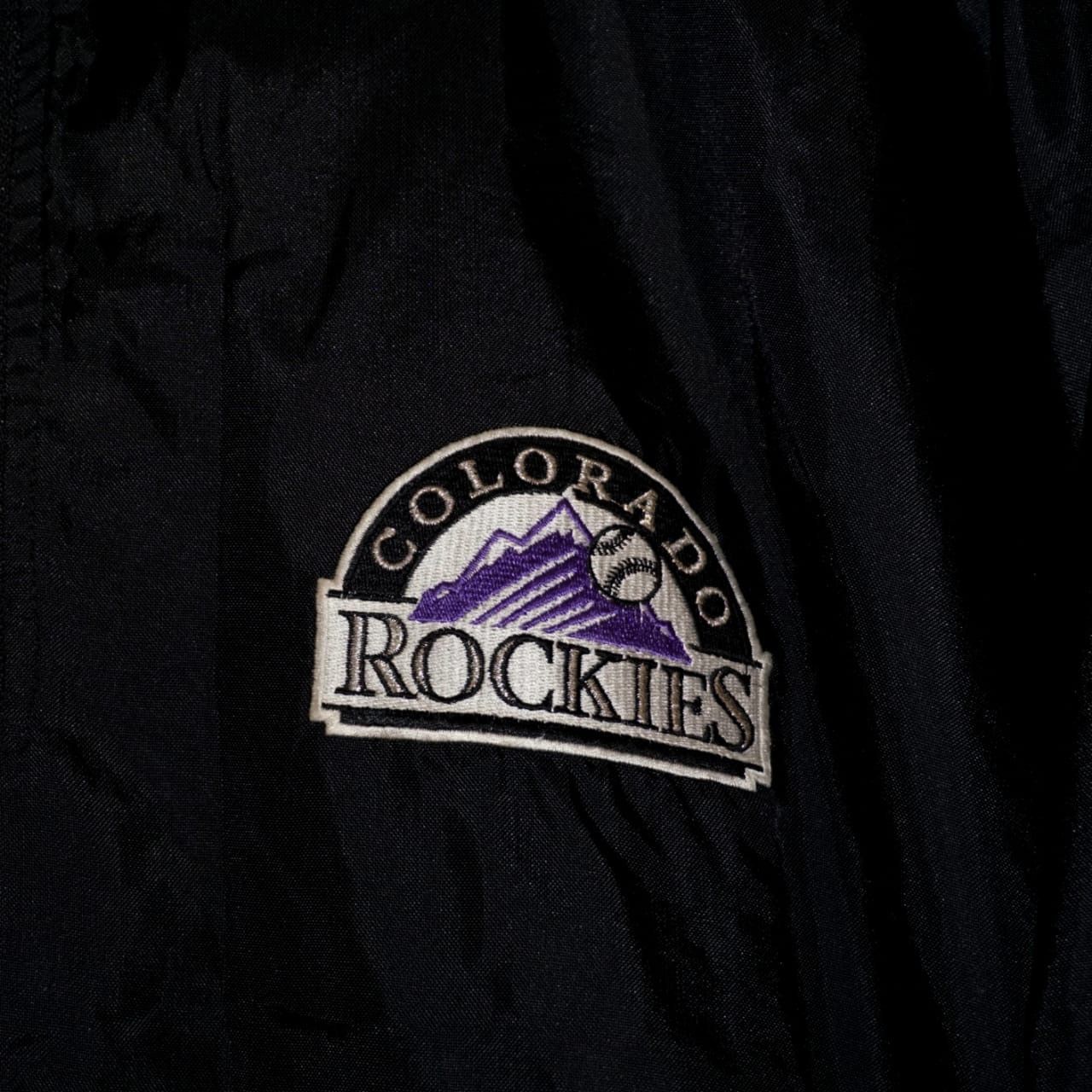 MLB Jacket Colorado Rockies Canvas pro player Vtg 90s Size US L / EU 52-54 / 3 - 7 Thumbnail