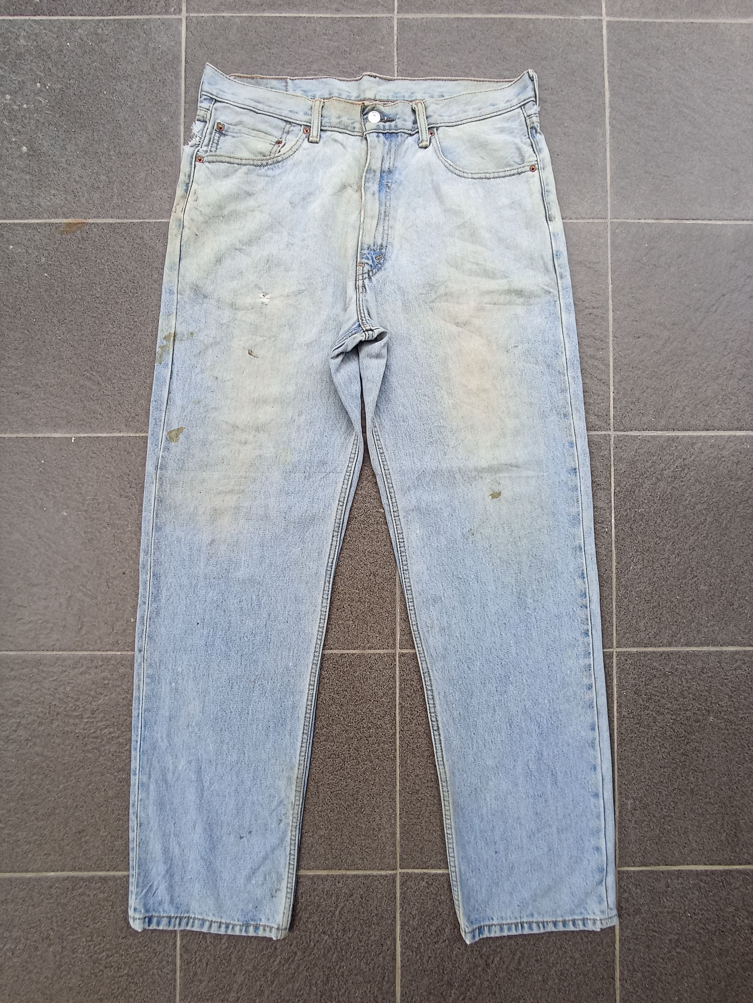 Jean × Levi's × Vintage Vintage Levis 550 Distress Blue Wash Jeans - J221 Size US 37 - 1 Thumbnail
