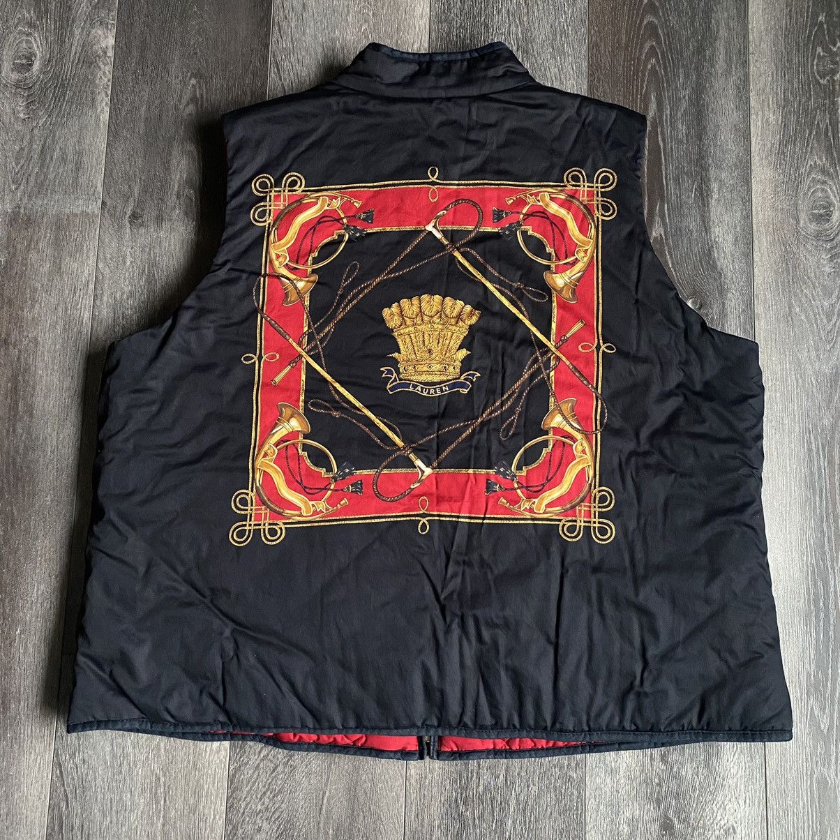 Polo Ralph Lauren Vintage 1990s Polo Ralph Lauren Reversible Chain Brass Vest Size XXL / US 16-18 / IT 52-54 - 1 Thumbnail