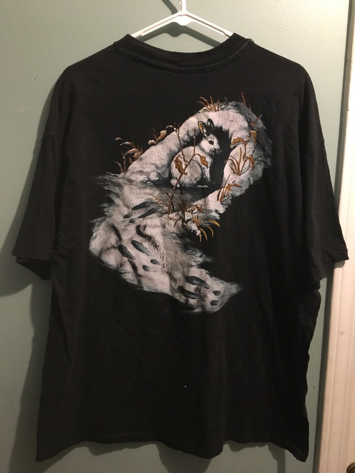Hanes × Vintage Vintage Double Sided Wolves In The Winter tee Size US XL / EU 56 / 4 - 2 Thumbnail