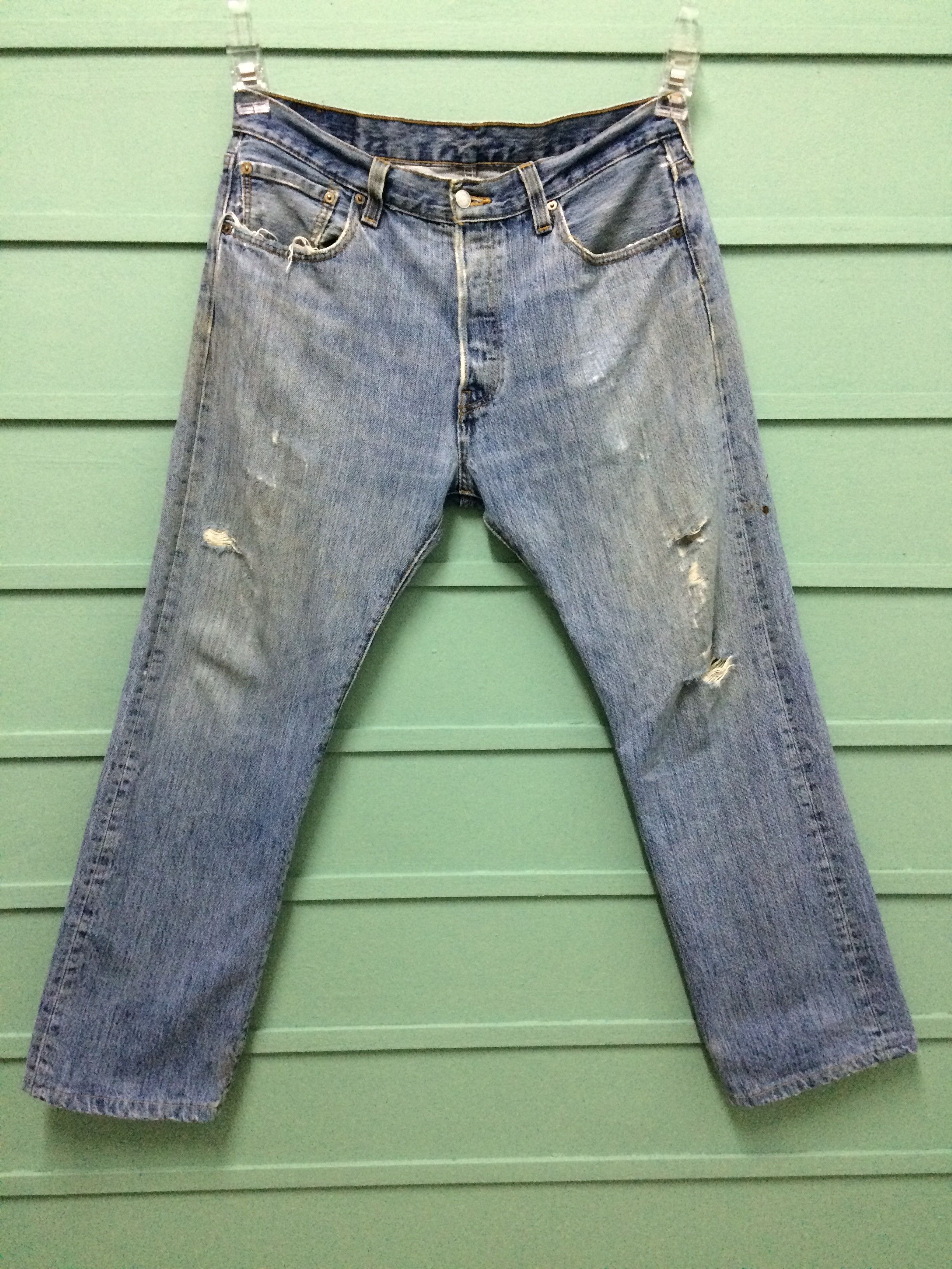 Levi's Vintage Distressed Levis 501 Jeans #B-114 Size US 33 - 3 Thumbnail