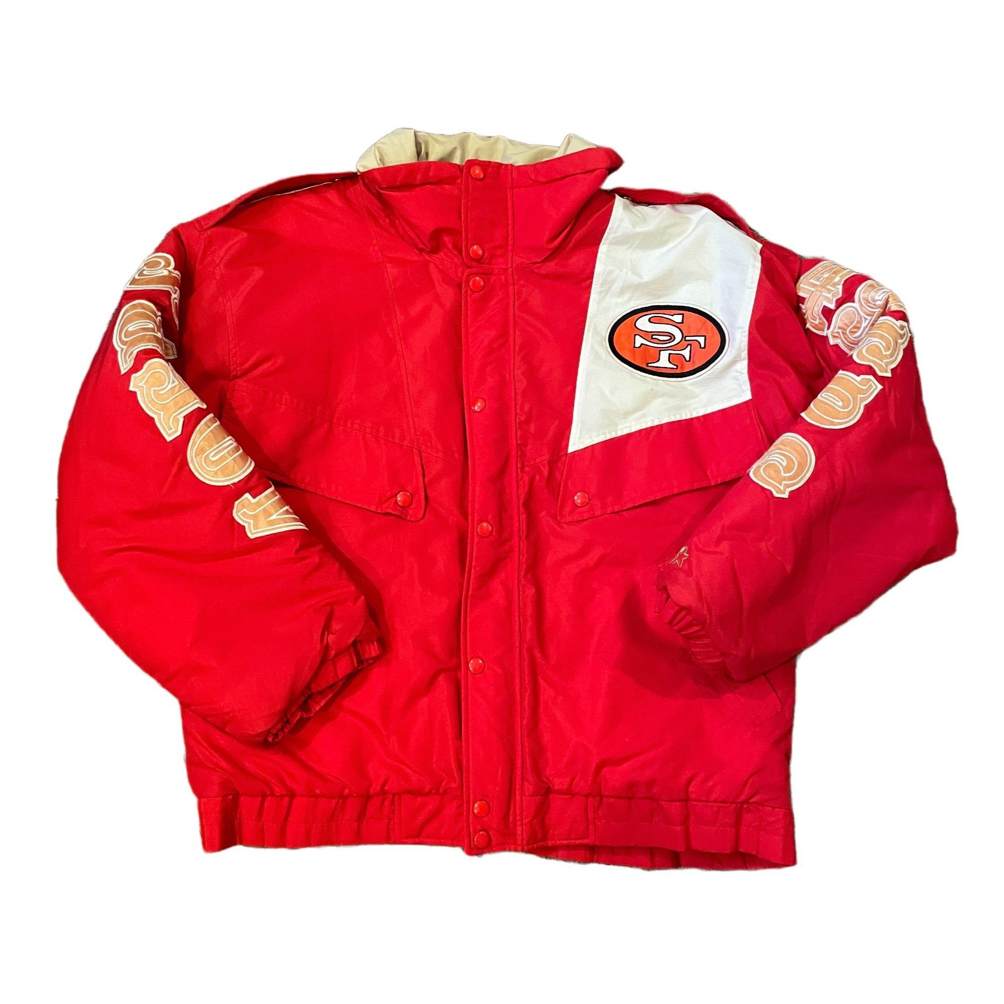 Vintage Rare Starter NFL 49ers Puffer Jacket selling Large SF Windbreaker