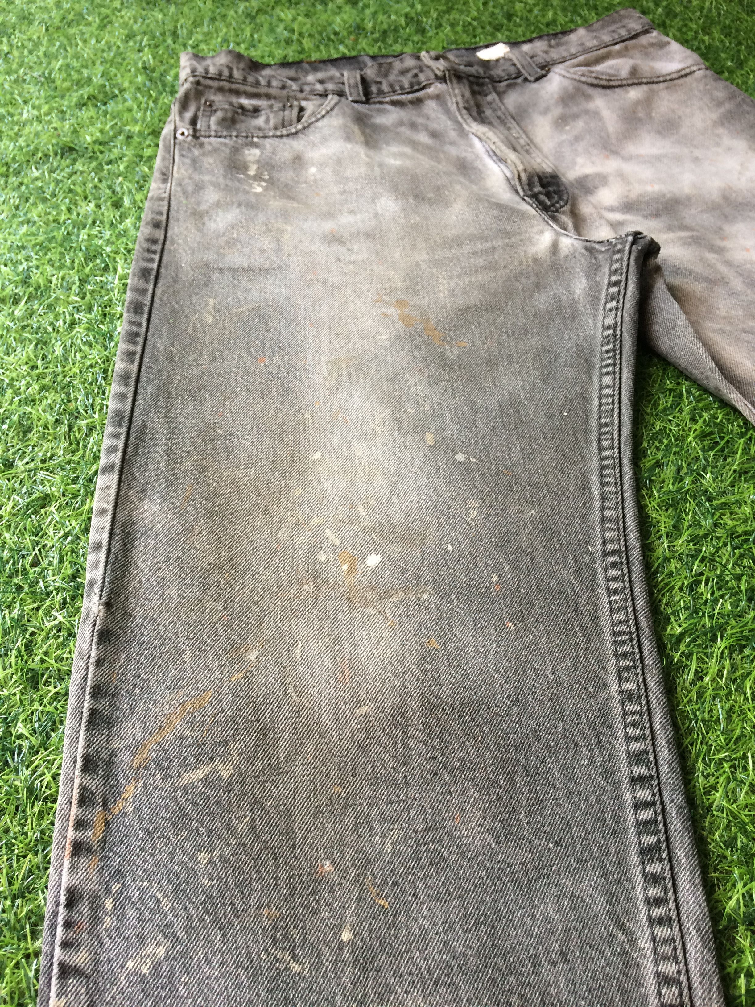 Levi's Distressed Levis 550 Faded Dirty Black Wash Jeans #B-898 Size US 35 - 7 Thumbnail