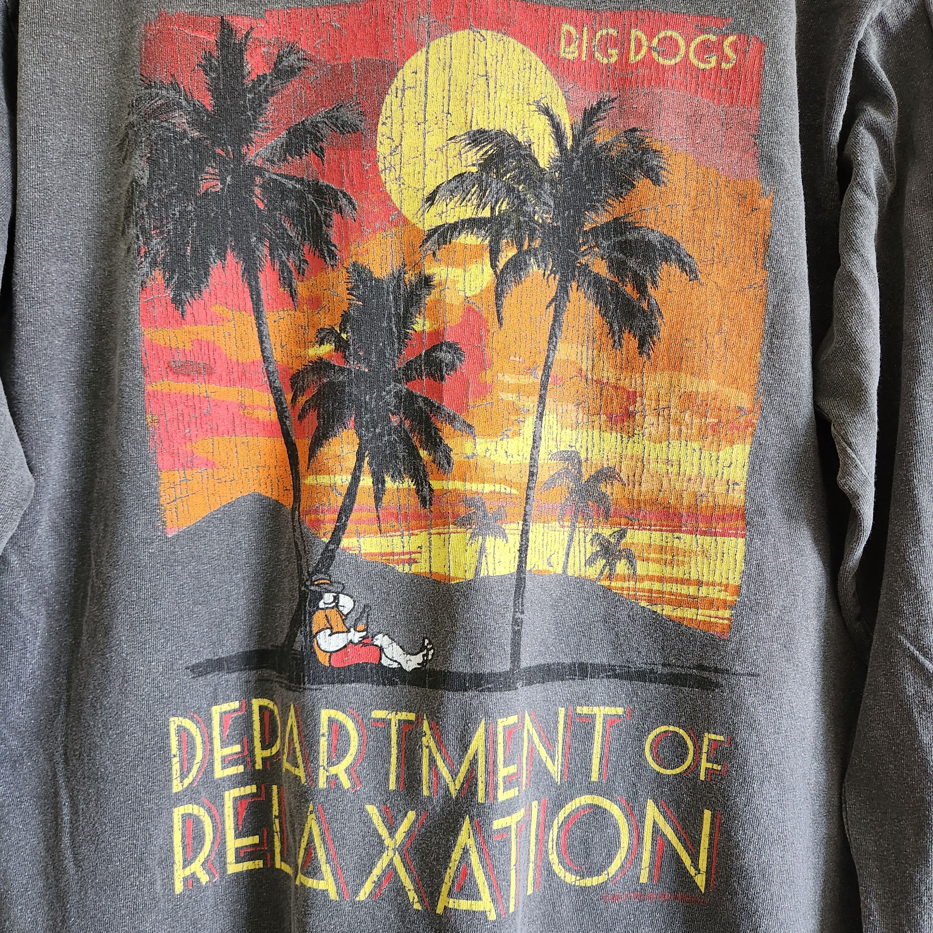 Big Dogs × Vintage Vintage Y2K Big Dogs Department Of Relaxing Long Sleeves Size US M / EU 48-50 / 2 - 9 Thumbnail