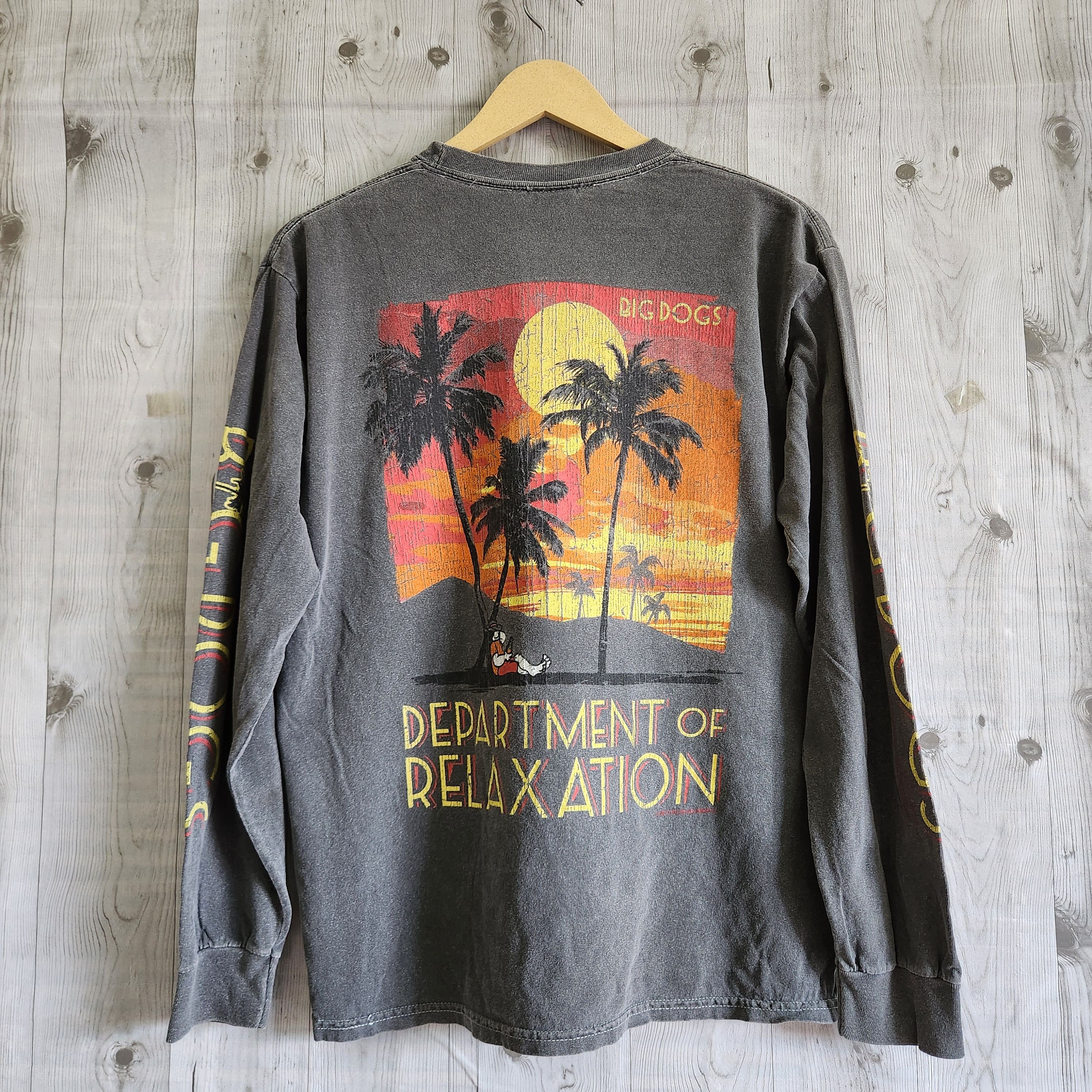 Big Dogs × Vintage Vintage Y2K Big Dogs Department Of Relaxing Long Sleeves Size US M / EU 48-50 / 2 - 12 Thumbnail