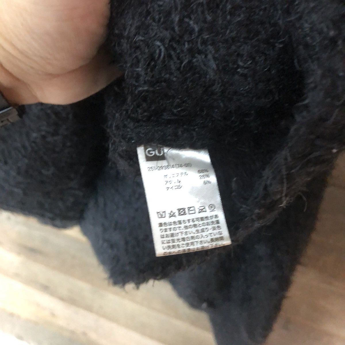 GU DLS Gu Black Shag Shaggy Fur Mohair Knitwear #BB584 Size M / US 6-8 / IT 42-44 - 9 Thumbnail