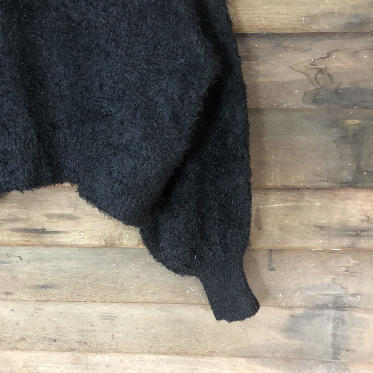 GU DLS Gu Black Shag Shaggy Fur Mohair Knitwear #BB584 Size M / US 6-8 / IT 42-44 - 5 Thumbnail