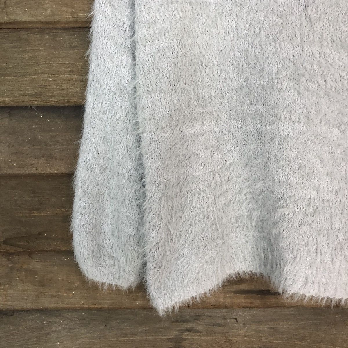 Homespun Knitwear DLS KOE Grey Shag Shaggu Fur Mohair Knitwear #BB583 Size M / US 6-8 / IT 42-44 - 4 Thumbnail