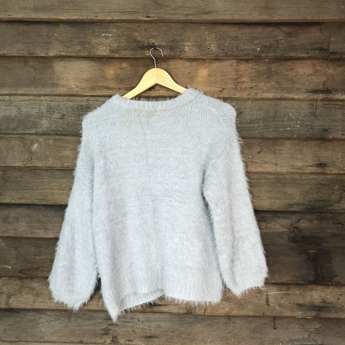 Homespun Knitwear DLS KOE Grey Shag Shaggu Fur Mohair Knitwear #BB583 Size M / US 6-8 / IT 42-44 - 11 Thumbnail