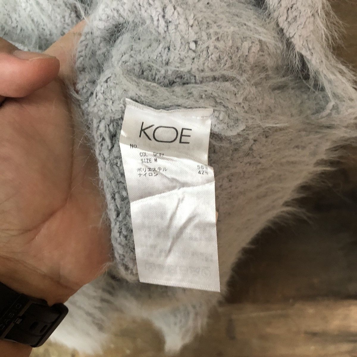 Homespun Knitwear DLS KOE Grey Shag Shaggu Fur Mohair Knitwear #BB583 Size M / US 6-8 / IT 42-44 - 9 Thumbnail