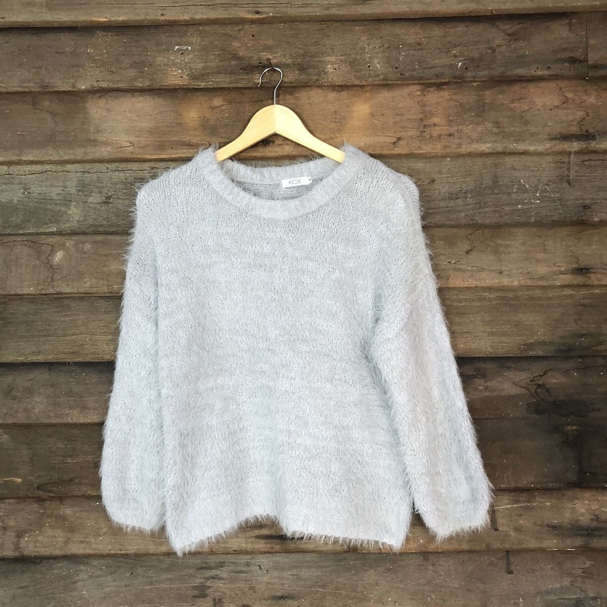 Homespun Knitwear DLS KOE Grey Shag Shaggu Fur Mohair Knitwear #BB583 Size M / US 6-8 / IT 42-44 - 1 Thumbnail