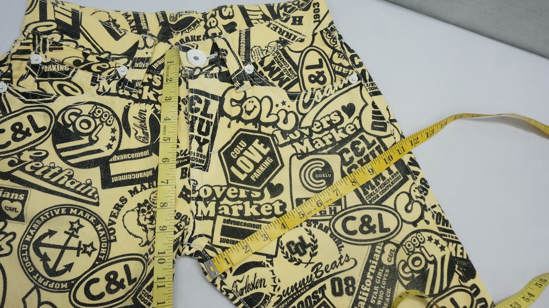 Japanese Brand Rare Japan CO & LU Overprint Denim Shorts Size US 28 / EU 44 - 8 Thumbnail