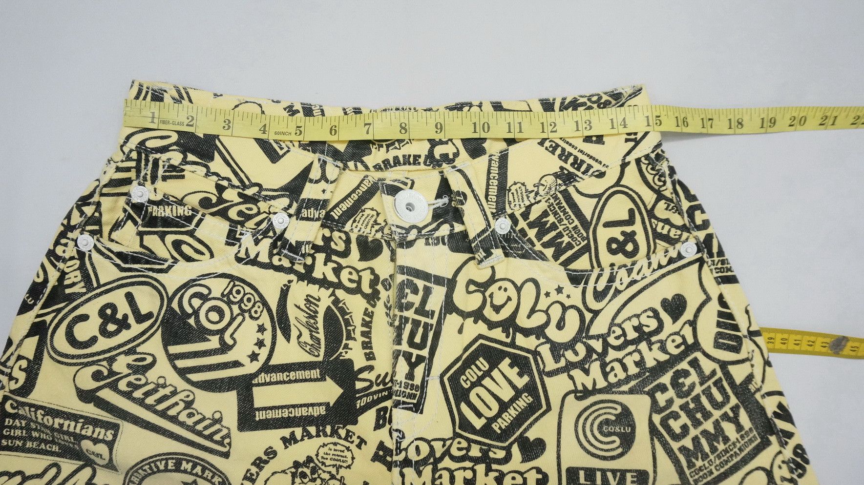 Japanese Brand Rare Japan CO & LU Overprint Denim Shorts Size US 28 / EU 44 - 7 Thumbnail