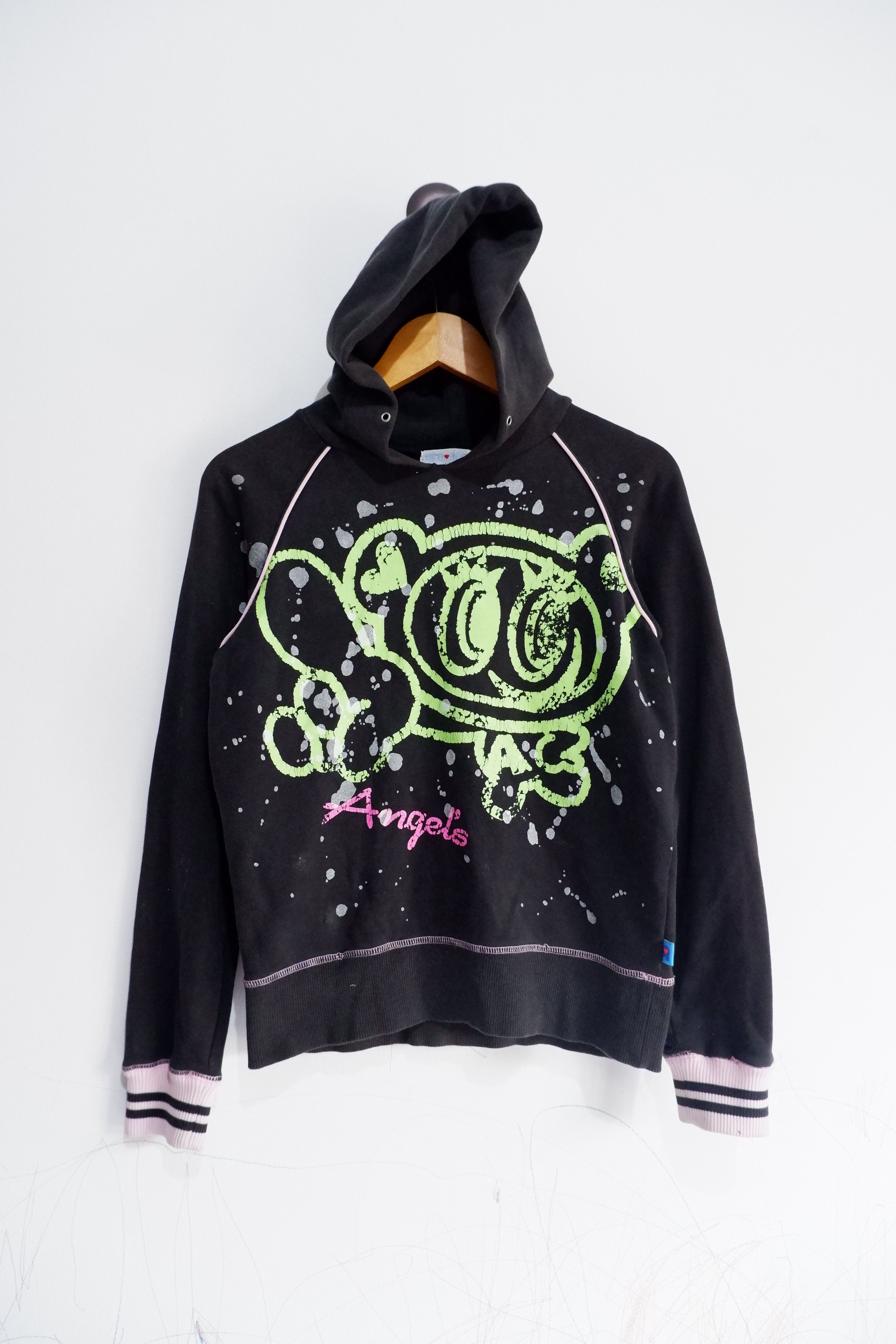 image of Beauty Beast x Hysteric Glamour Vintage Angel Blue Pullover Hoodie in Black, Men's (Size Small)