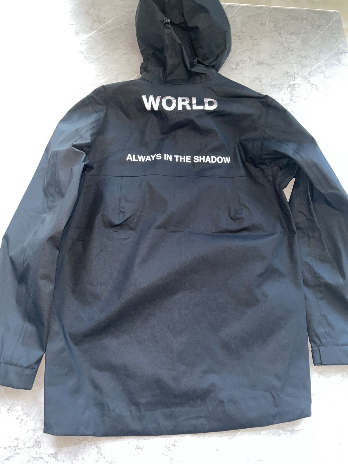 image of Mastermind X Marbled Cat Goretex Jacket M in Black, Men's (Size Medium)