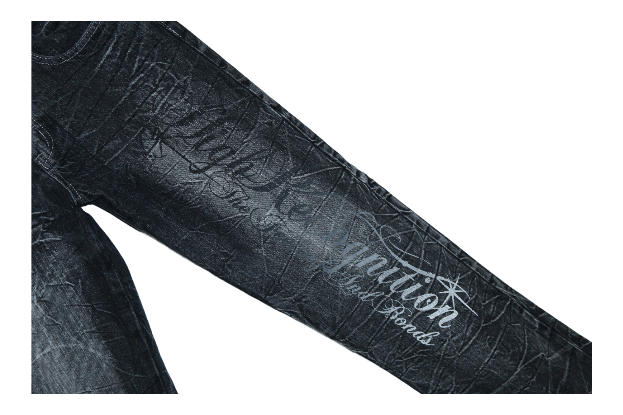 Hysteric Glamour RARE💥 Wild Life poem faded denim distressed baggy jeans Size US 32 / EU 48 - 5 Thumbnail