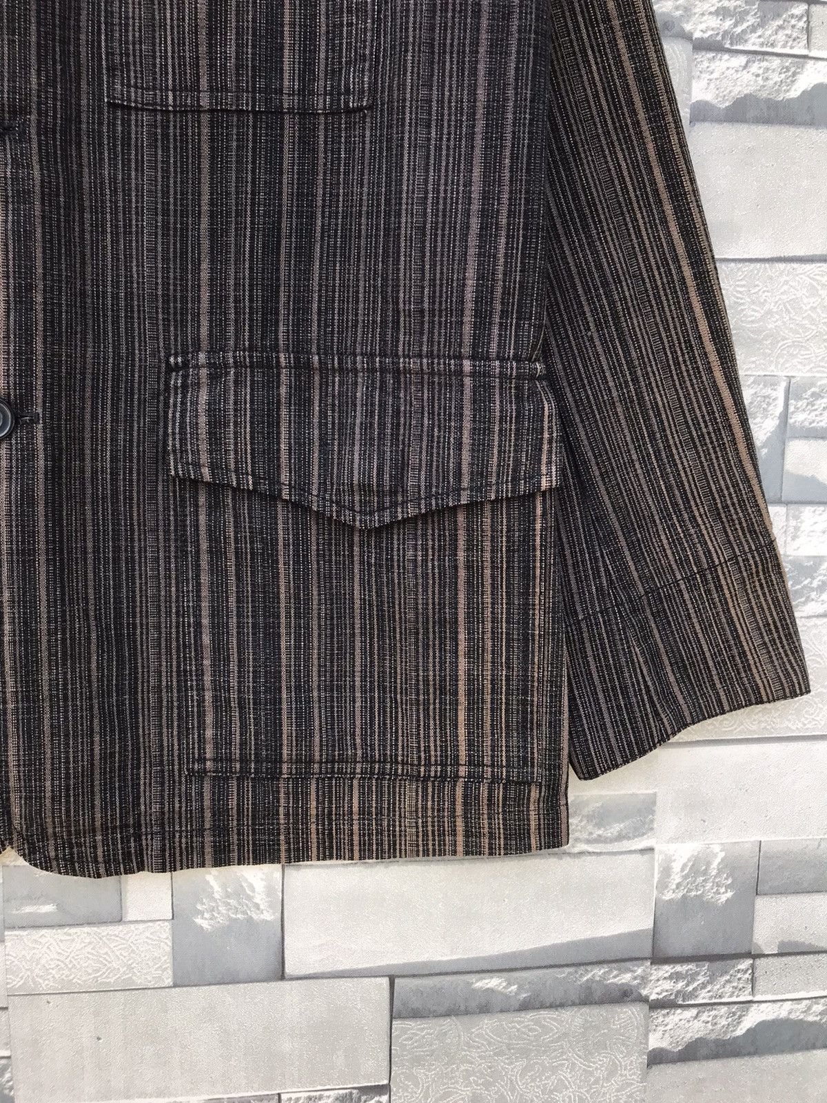 Japanese Brand × Jungles × Vintage Jungle Storm Outfitters Japanese Stripe Pattern Jacket Size US M / EU 48-50 / 2 - 8 Thumbnail