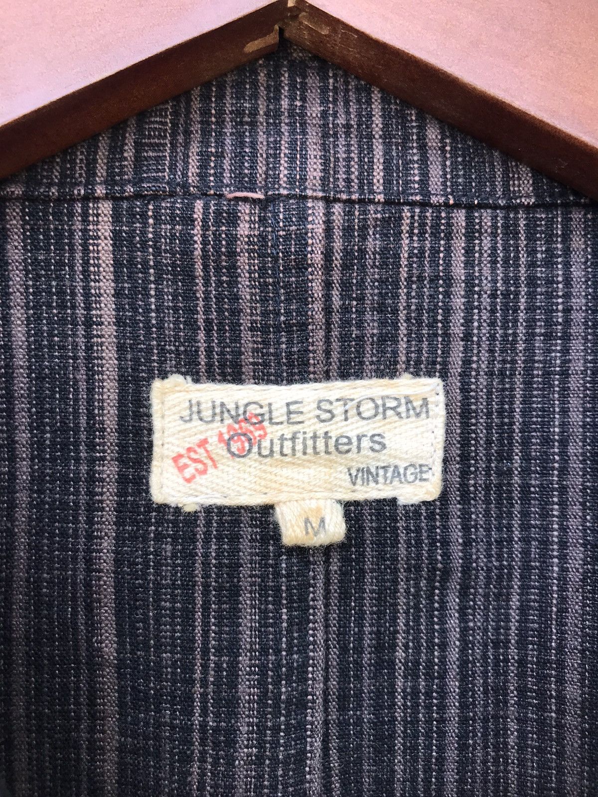 Japanese Brand × Jungles × Vintage Jungle Storm Outfitters Japanese Stripe Pattern Jacket Size US M / EU 48-50 / 2 - 3 Thumbnail