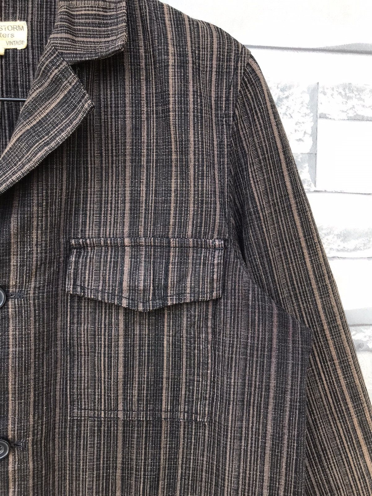 Japanese Brand × Jungles × Vintage Jungle Storm Outfitters Japanese Stripe Pattern Jacket Size US M / EU 48-50 / 2 - 6 Thumbnail