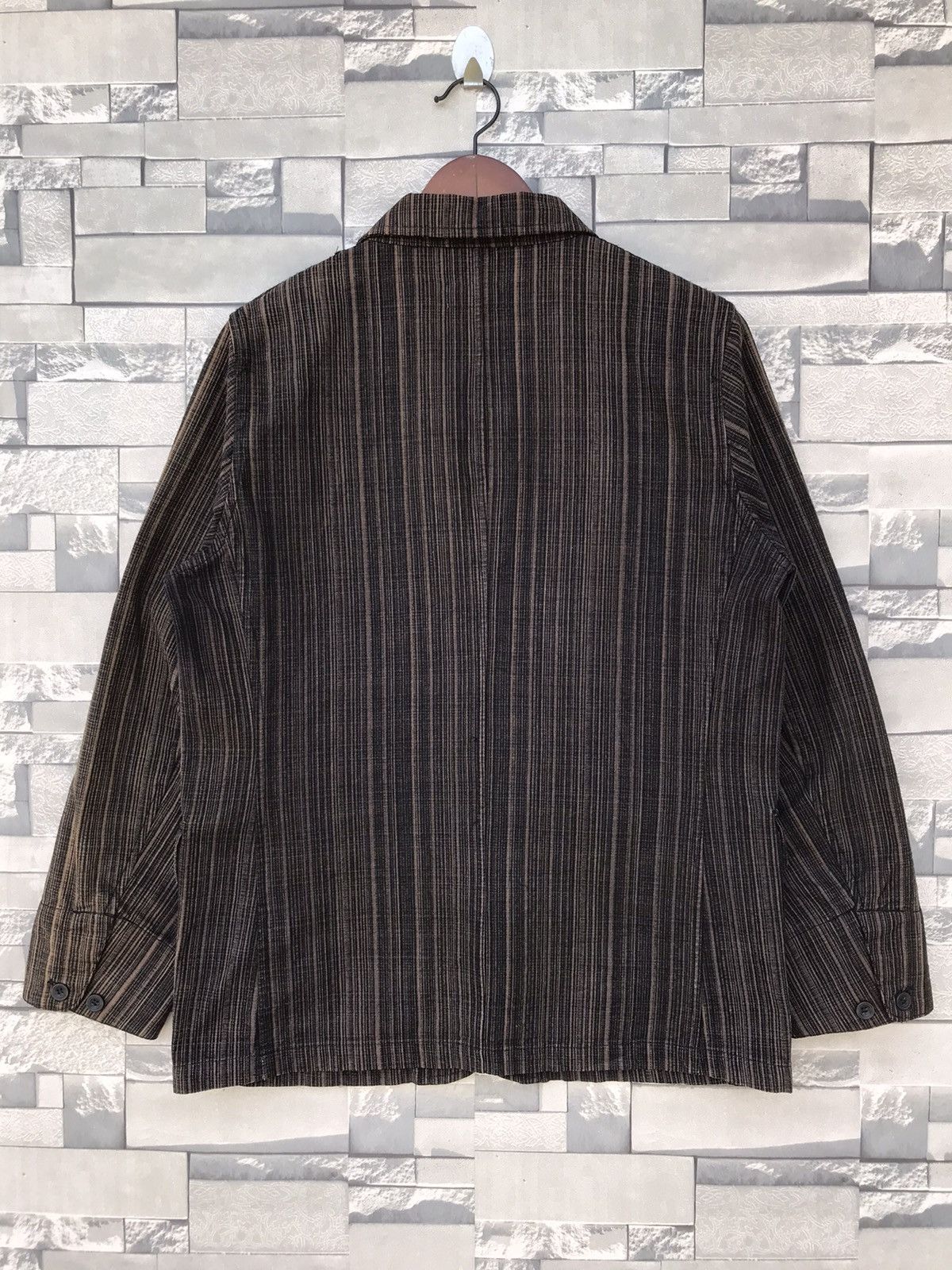 Japanese Brand × Jungles × Vintage Jungle Storm Outfitters Japanese Stripe Pattern Jacket Size US M / EU 48-50 / 2 - 2 Thumbnail