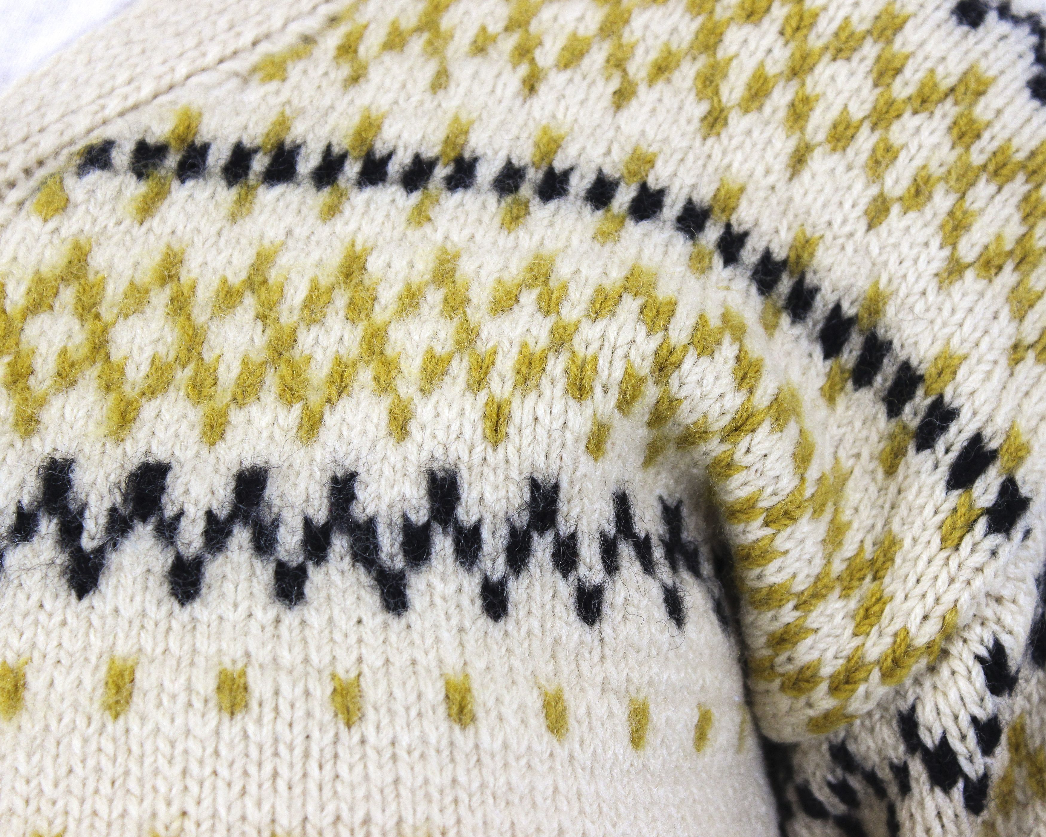 Handmade × Vintage Wool Norwegian Cardigan Sweater Jumper Patterned Jacket Top Size M / US 6-8 / IT 42-44 - 5 Thumbnail