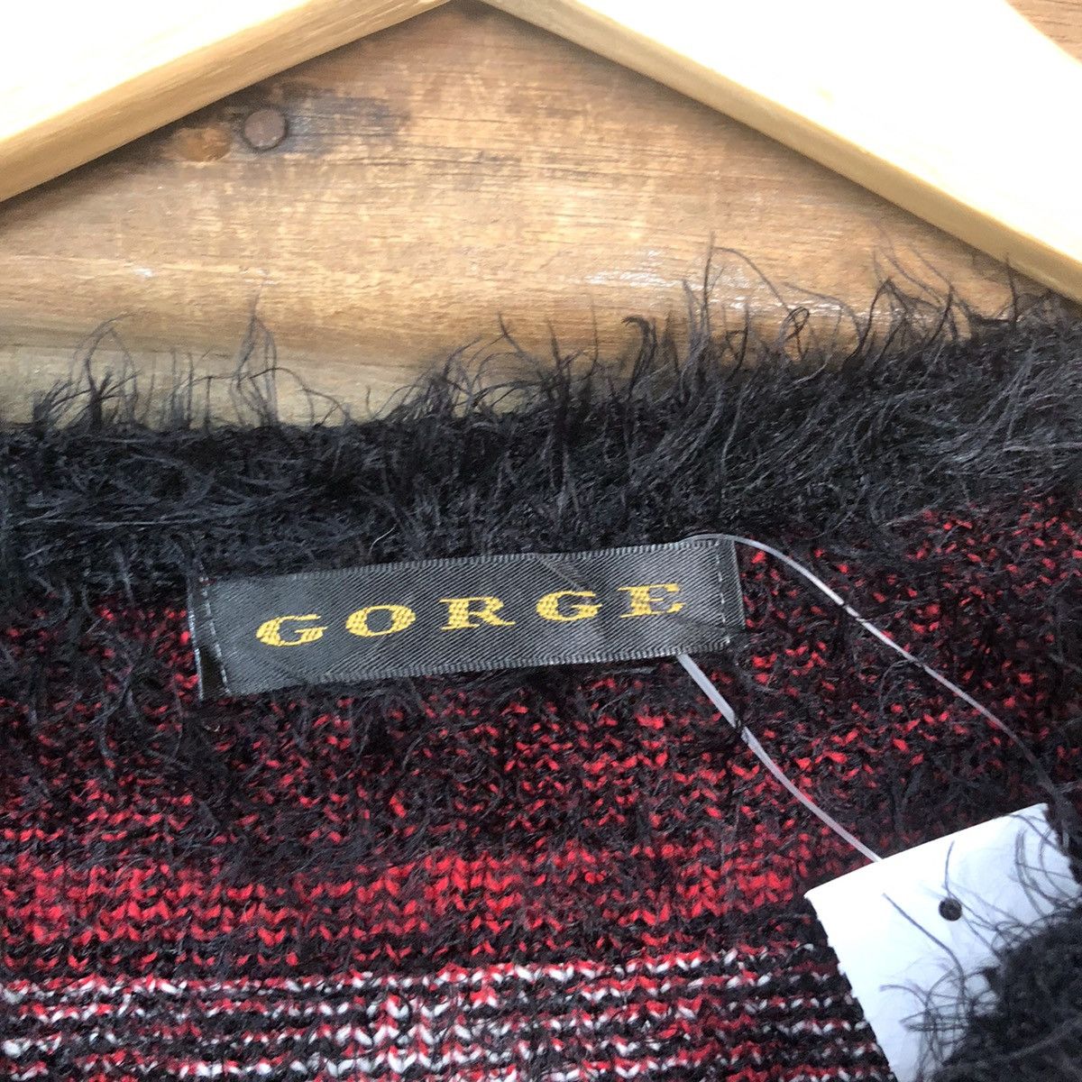 Homespun Knitwear × Japanese Brand DLS Gorce black Shag Shaggy Fur Mohair Knitwear #BB579 Size XS / US 0-2 / IT 36-38 - 7 Thumbnail