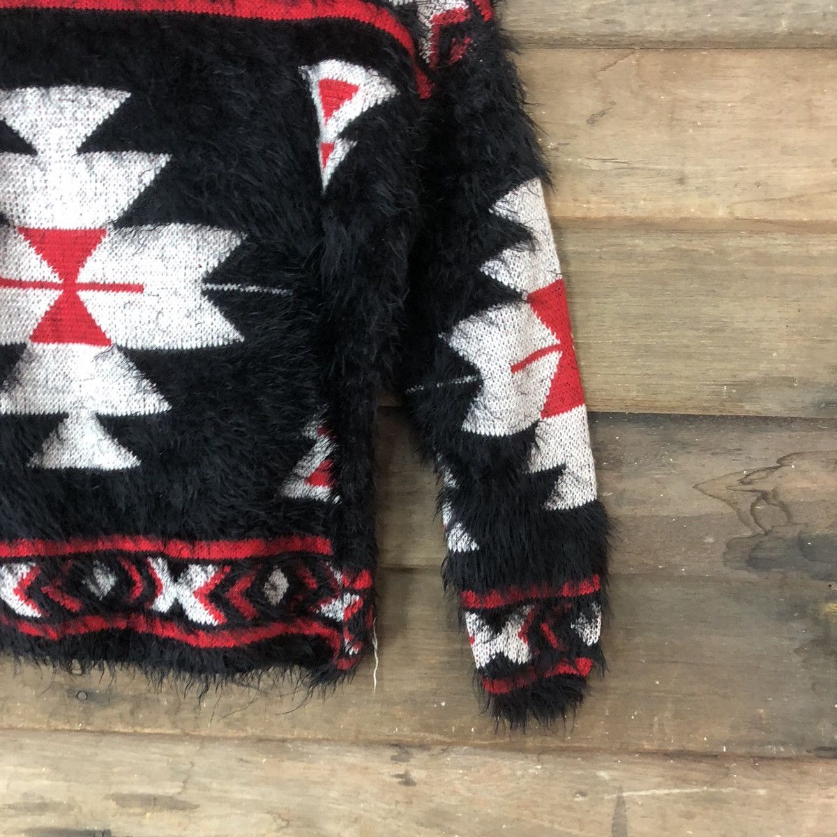 Homespun Knitwear × Japanese Brand DLS Gorce black Shag Shaggy Fur Mohair Knitwear #BB579 Size XS / US 0-2 / IT 36-38 - 5 Thumbnail