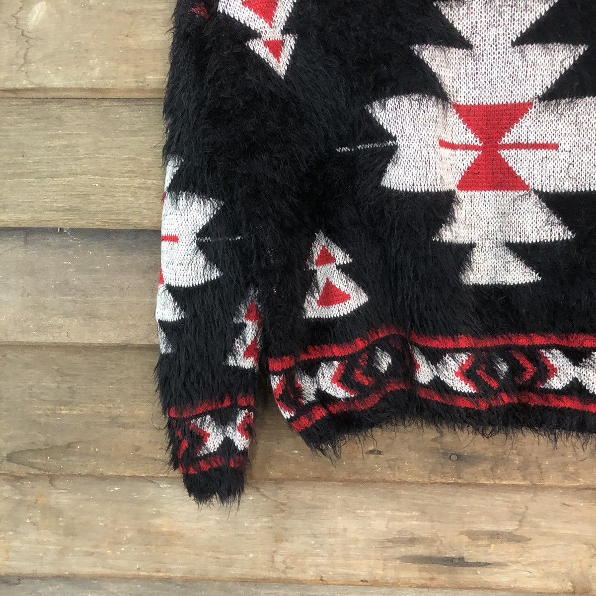 Homespun Knitwear × Japanese Brand DLS Gorce black Shag Shaggy Fur Mohair Knitwear #BB579 Size XS / US 0-2 / IT 36-38 - 4 Thumbnail