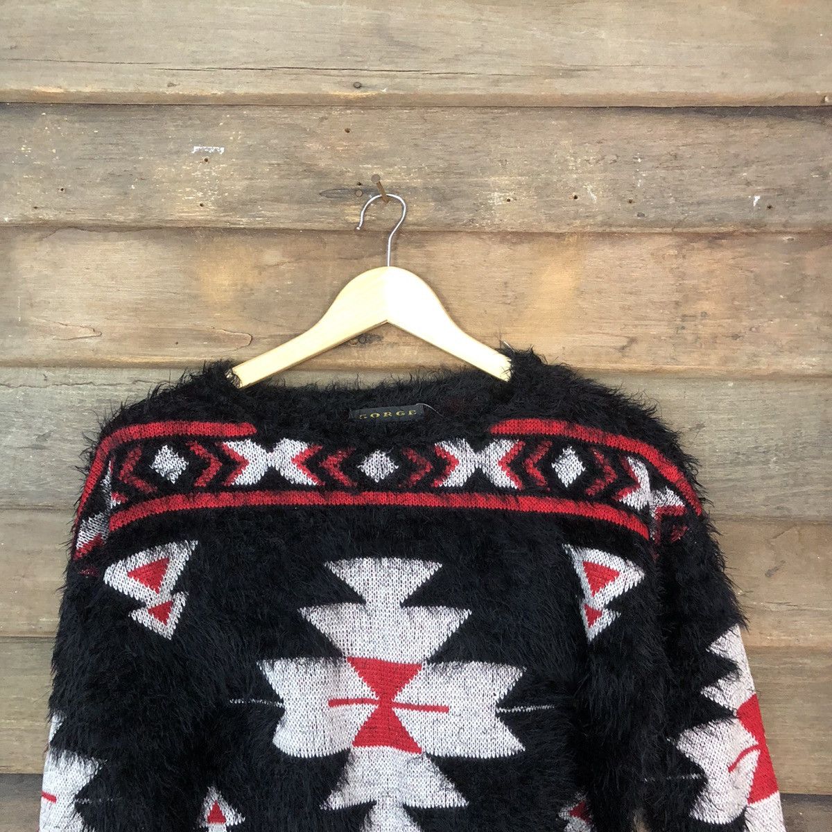 Homespun Knitwear × Japanese Brand DLS Gorce black Shag Shaggy Fur Mohair Knitwear #BB579 Size XS / US 0-2 / IT 36-38 - 2 Thumbnail