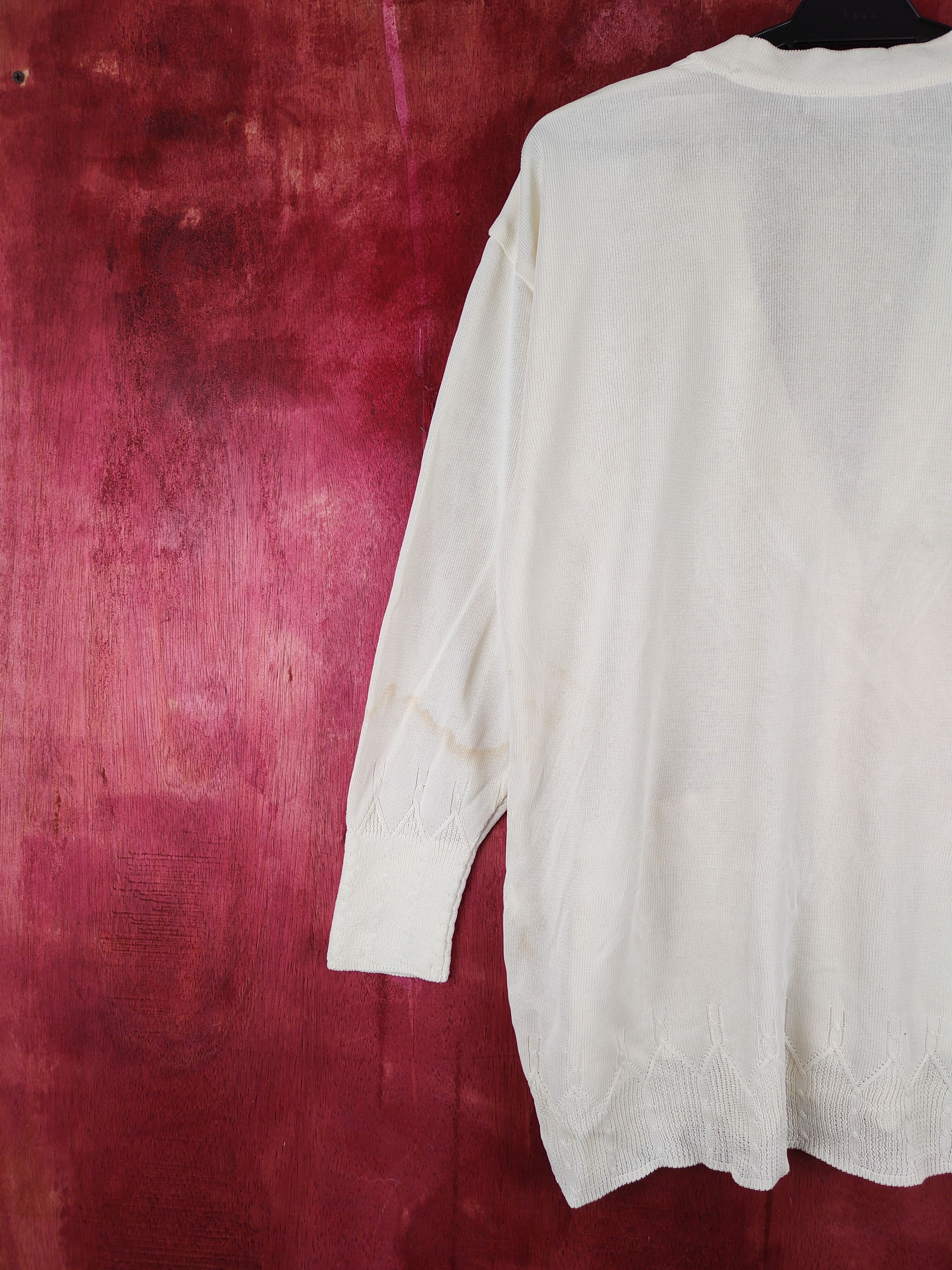 Japanese Brand Madame Paris Ivory knitwear Cardigan #S688 Size L / US 10 / IT 46 - 8 Thumbnail