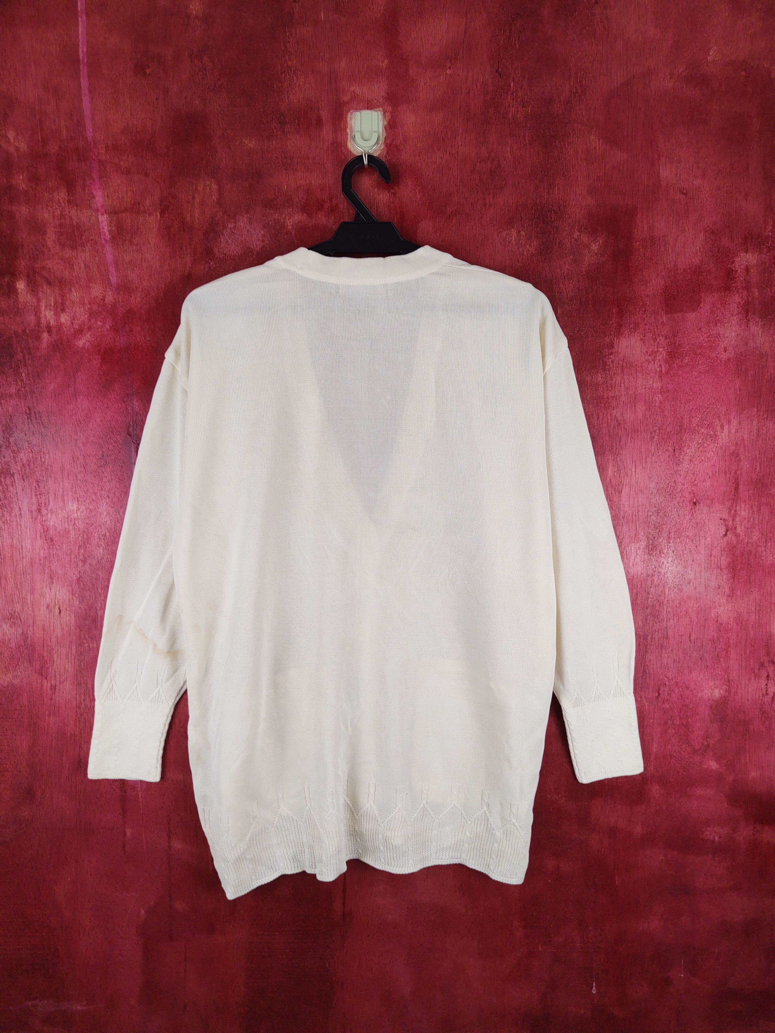 Japanese Brand Madame Paris Ivory knitwear Cardigan #S688 Size L / US 10 / IT 46 - 7 Thumbnail