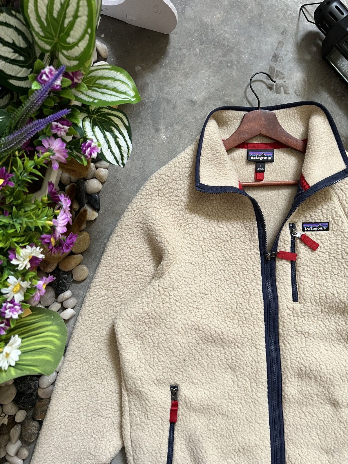 Patagonia × Vintage 🔥 VINTAGE🔥 Patagonia Natural Brown Deep Pile Sherpa Jacket Size US L / EU 52-54 / 3 - 14 Thumbnail