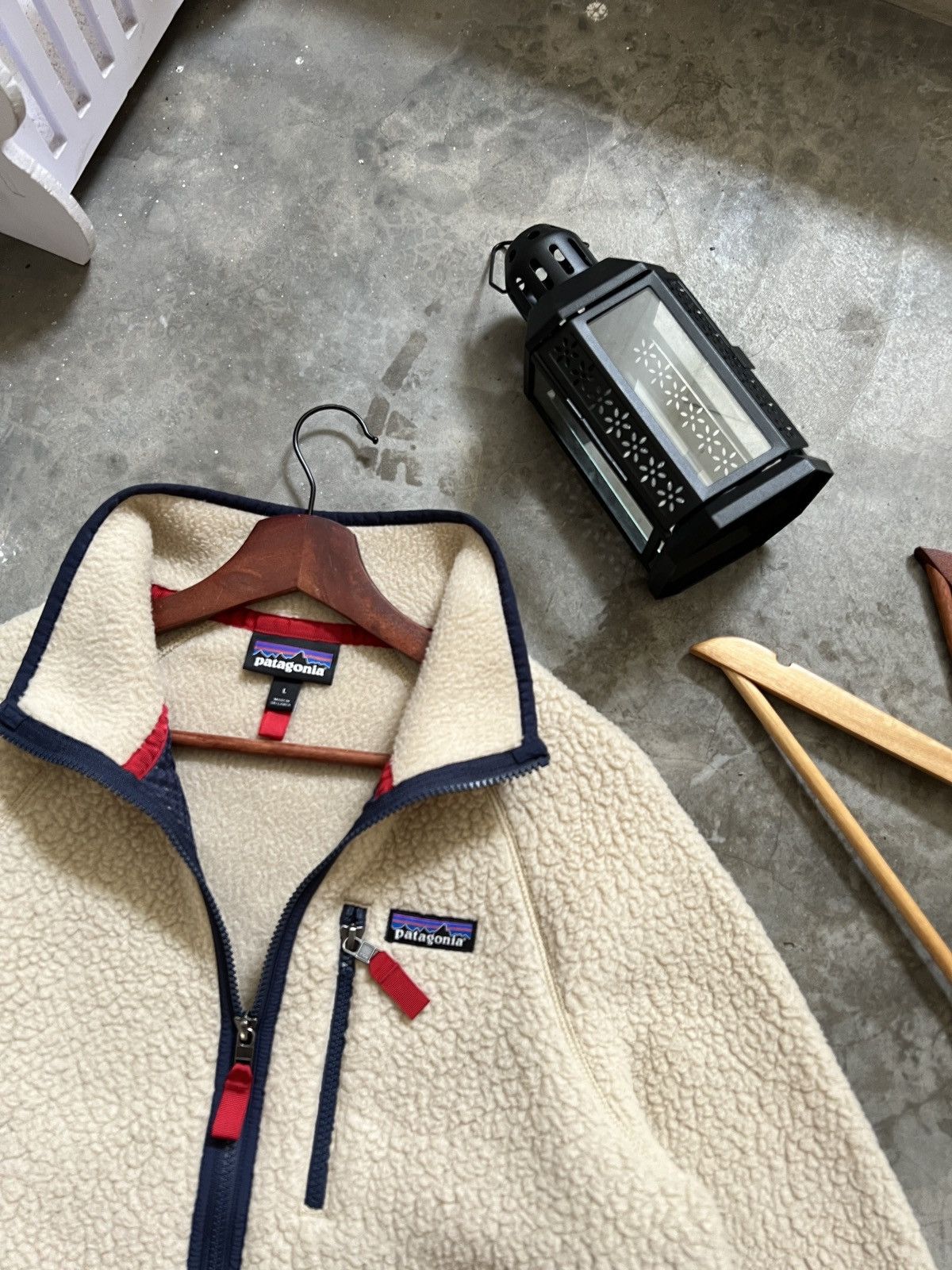 Patagonia × Vintage 🔥 VINTAGE🔥 Patagonia Natural Brown Deep Pile Sherpa Jacket Size US L / EU 52-54 / 3 - 13 Thumbnail
